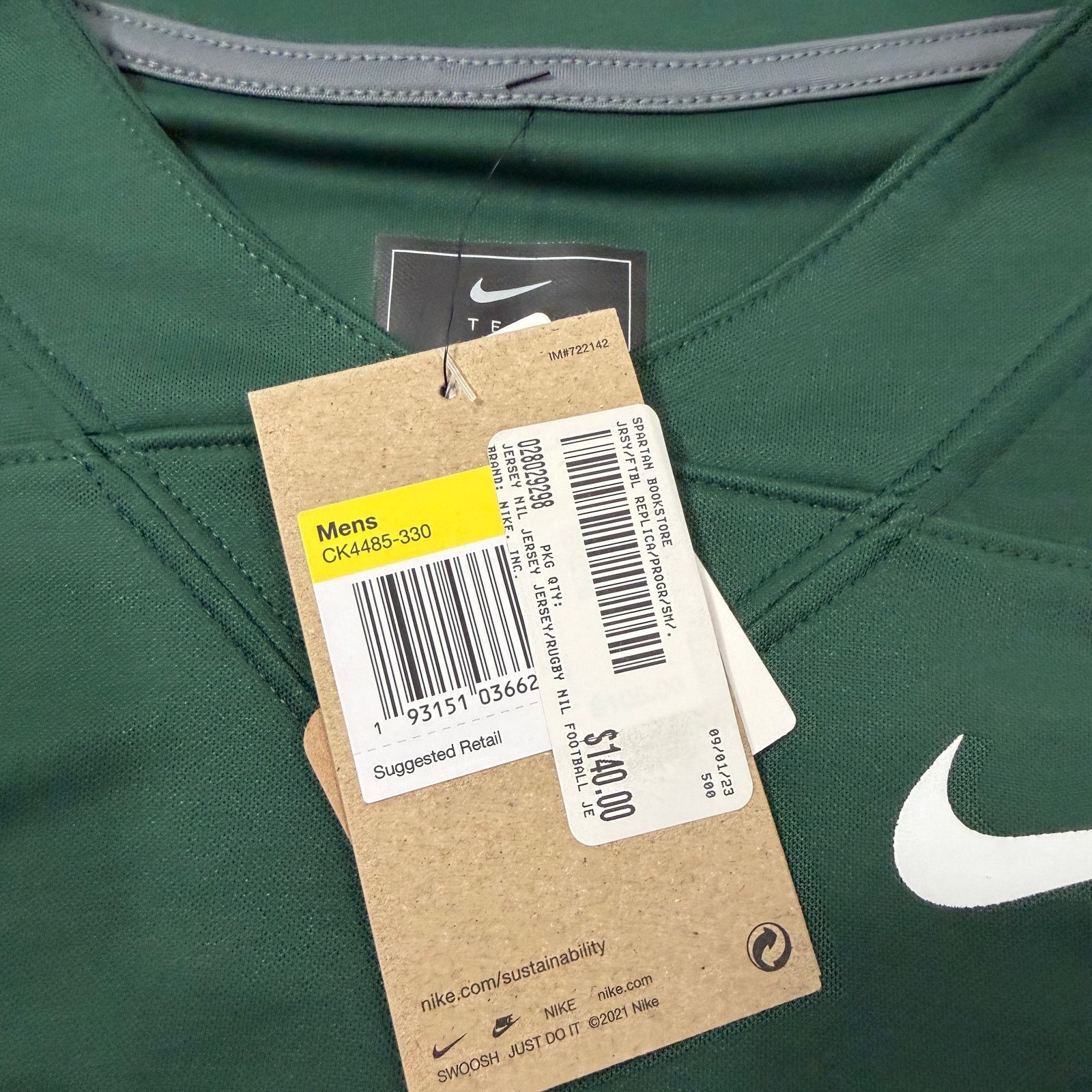 Nike Nike Michigan State Spartans Tre Mosley Jersey Small NEW Size US S / EU 44-46 / 1 - 4 Thumbnail