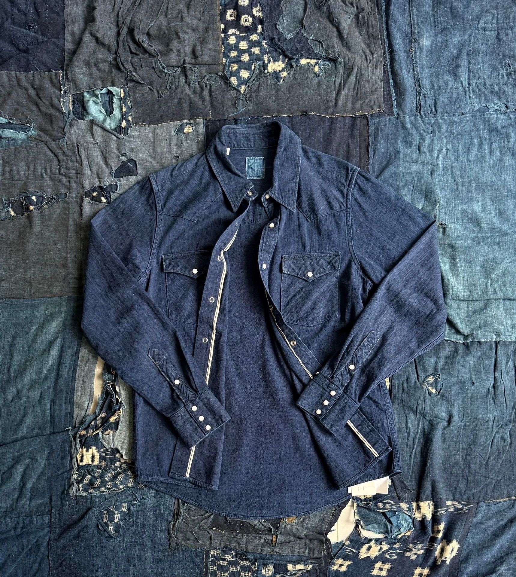 Visvim VISVIM 17AW ICT Indigo Dyed Shirt - Size 2 Size US M / EU 48-50 / 2 - 2 Thumbnail