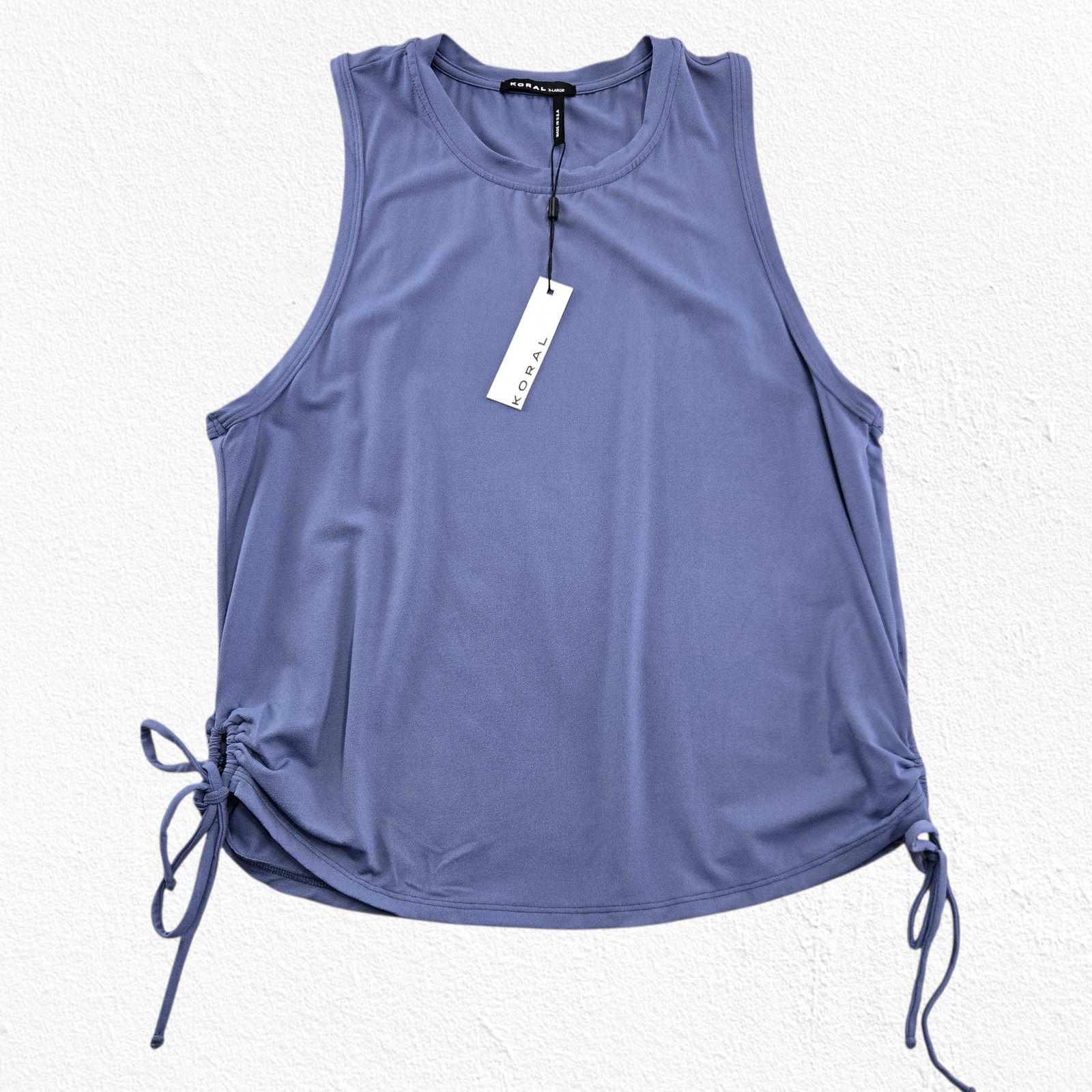 Other Leona Crepe Drawstring Athleisure Tank Blue Shadow Size XL Size XL / US 12-14 / IT 48-50 - 2 Thumbnail
