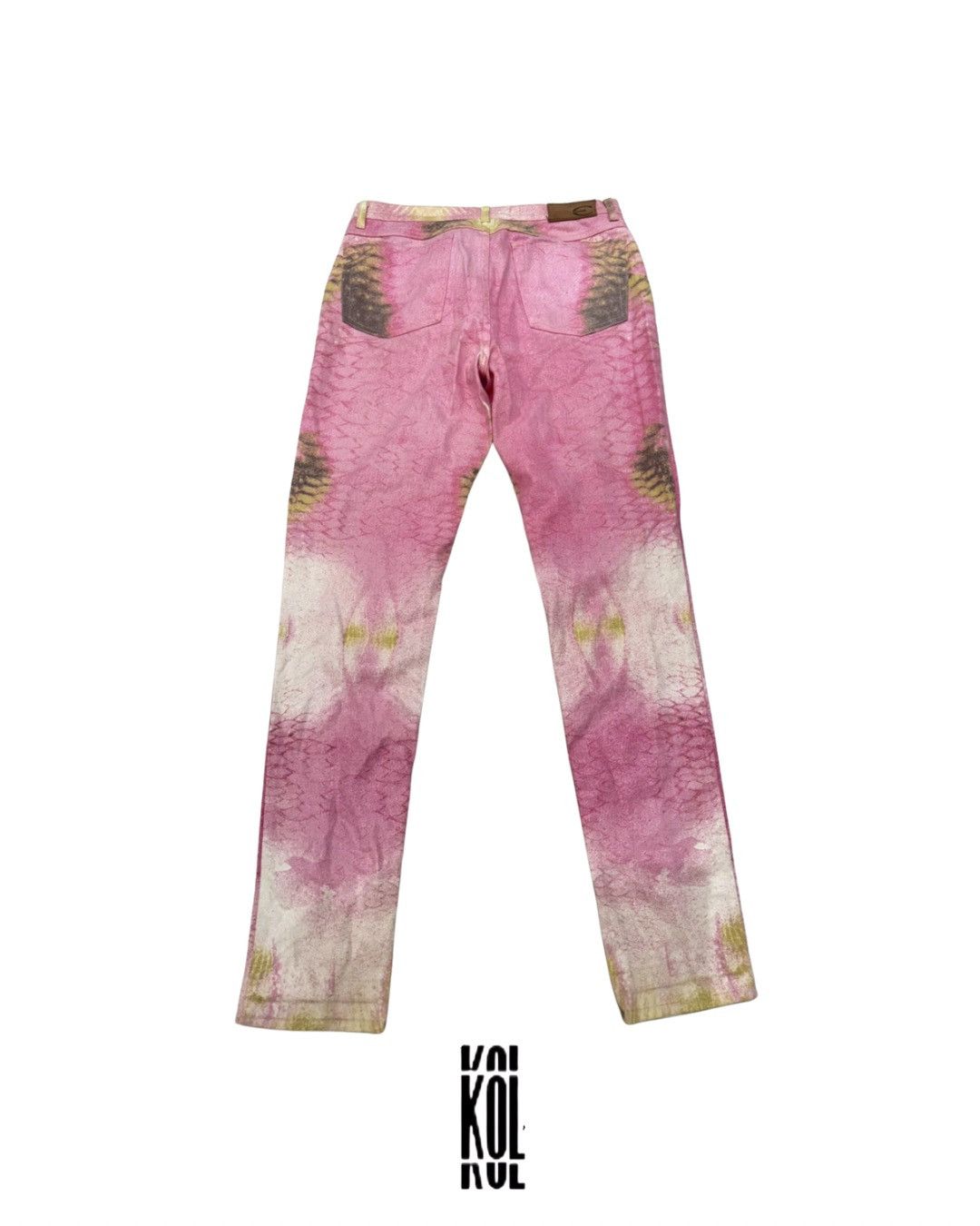 Roberto Cavalli Roberto Cavalli Pink Snakeskin Pants Size 26" / US 2 / IT 38 - 2 Thumbnail