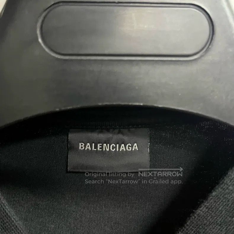Balenciaga Balenciaga Black Logo Print Plain Knit Short Sleeve Size US S / EU 44-46 / 1 - 2 Thumbnail