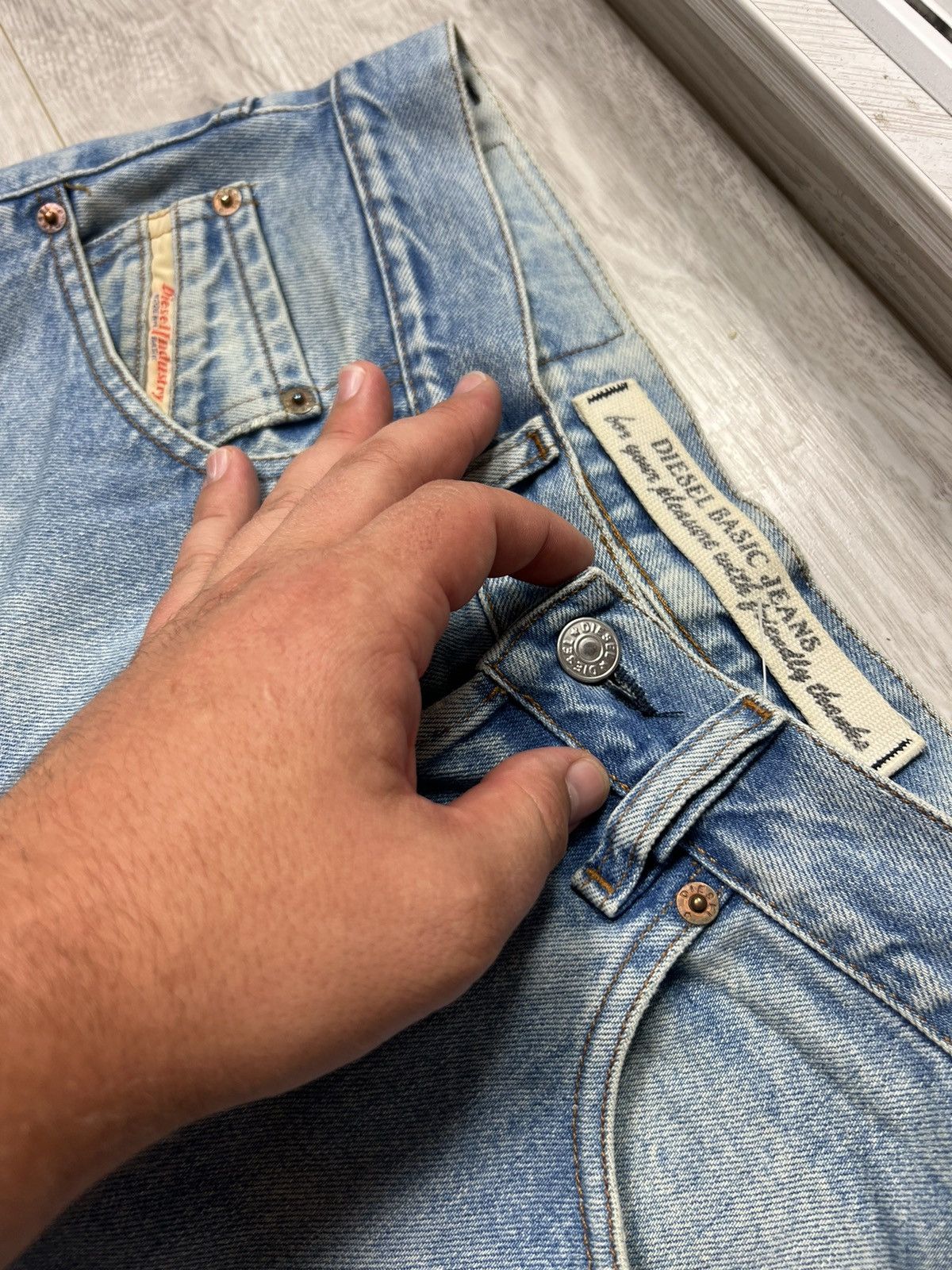 Diesel × Vintage Vintage Diesel Blue Straight Jeans / Denim Pants Size US 32 / EU 48 - 6 Thumbnail