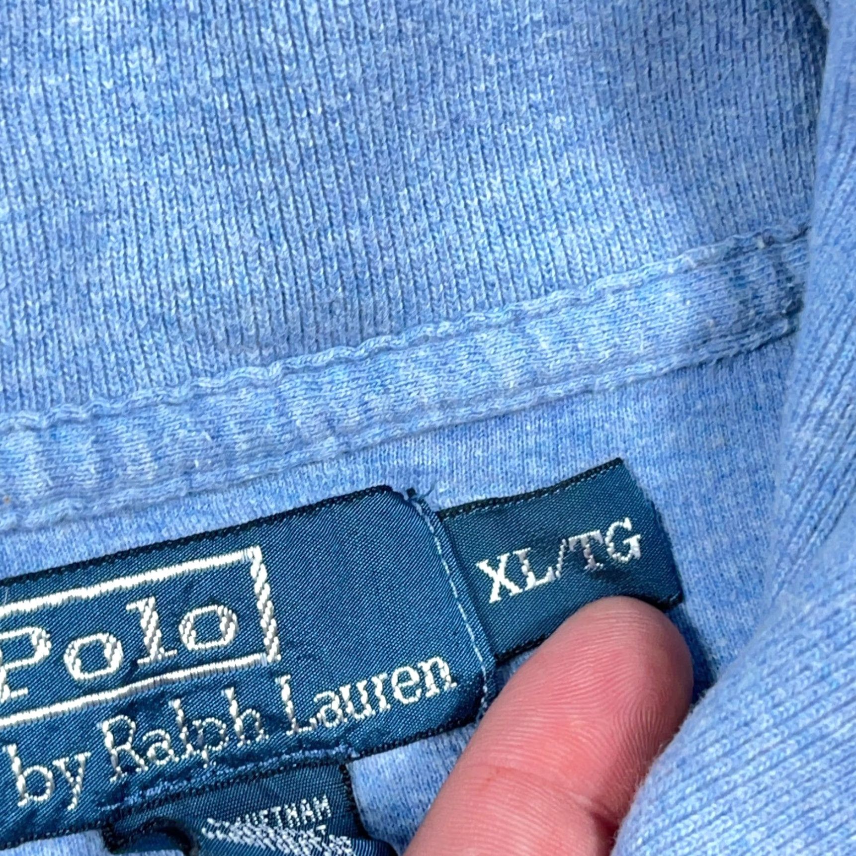 Polo Ralph Lauren VINTAGE Polo Ralph Lauren Sweater Men XL Blue Shawl Neck Sweatshirt Pullover Yellow VTG Size US XL / EU 56 / 4 - 4 Thumbnail