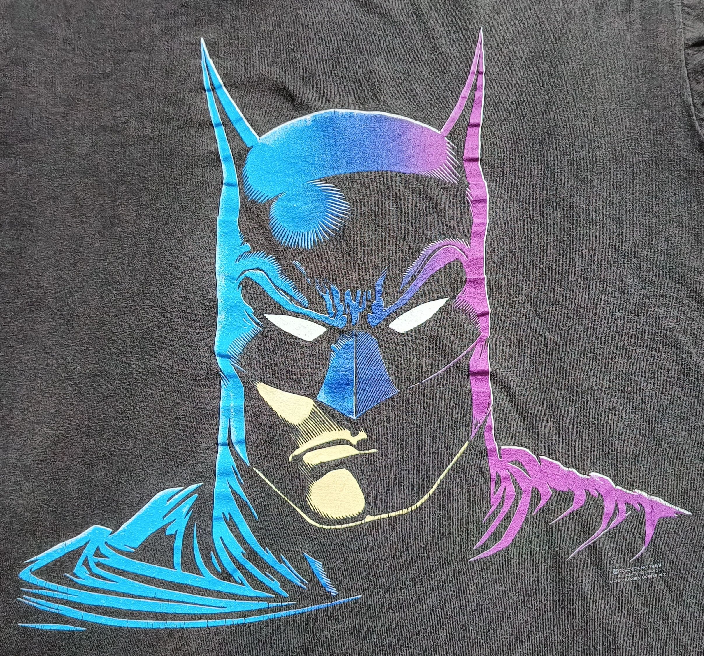 DC Comics × Vintage 🔥🔥Rare Distressed Vintage 80s Batman Tee Size US L / EU 52-54 / 3 - 3 Thumbnail