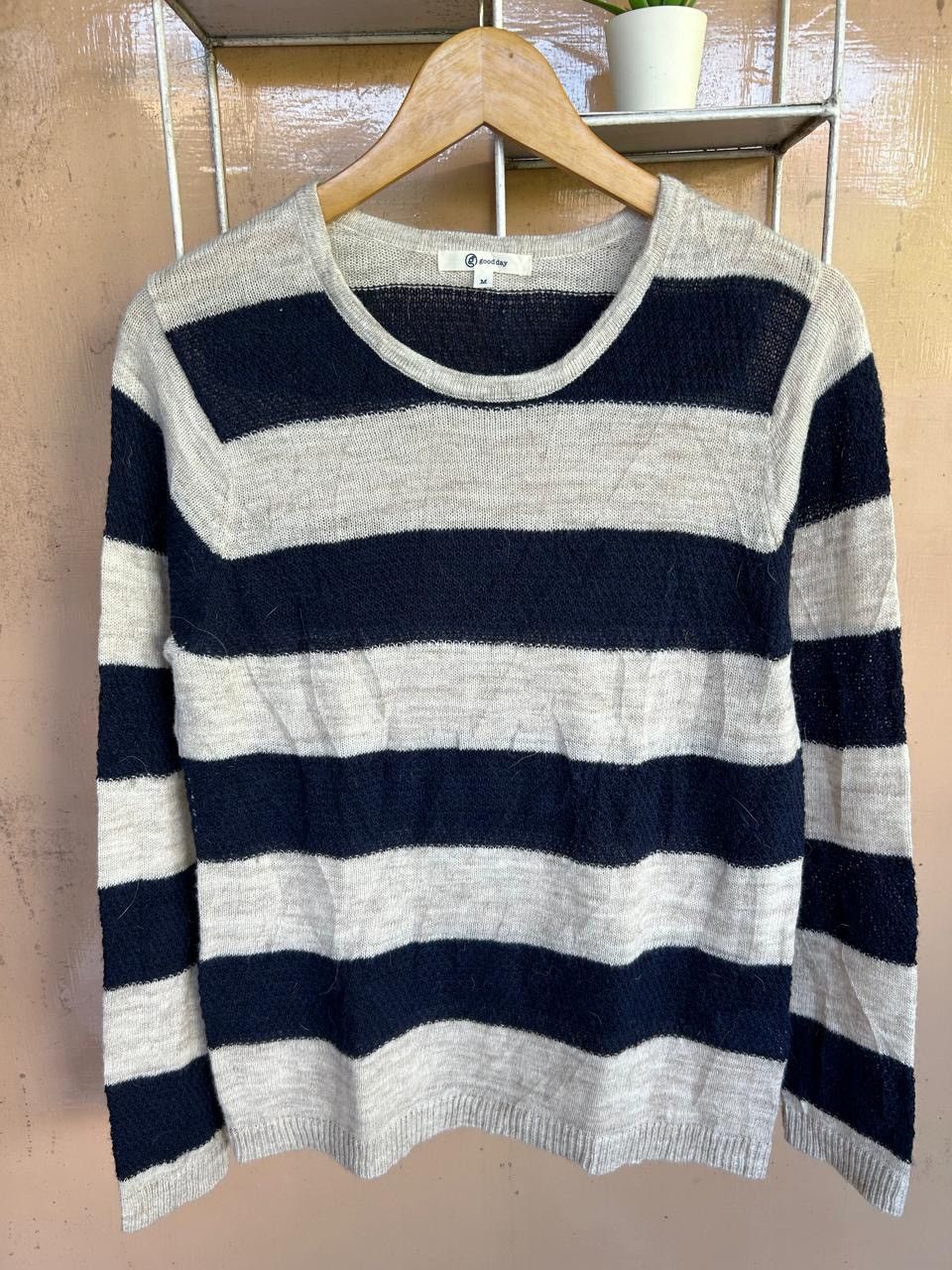 Japanese Brand Good day japanese knitted striped longlseeve Size US M / EU 48-50 / 2 - 4 Thumbnail