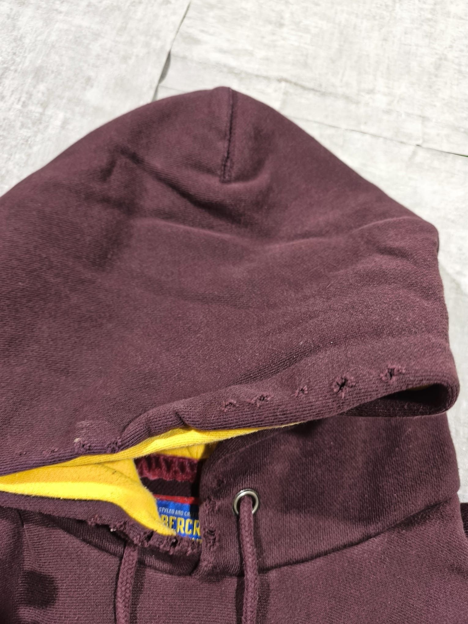 Abercrombie & Fitch Abercrombie vintage trashed cropped hoodie heavyweight sz L Size US L / EU 52-54 / 3 - 5 Thumbnail