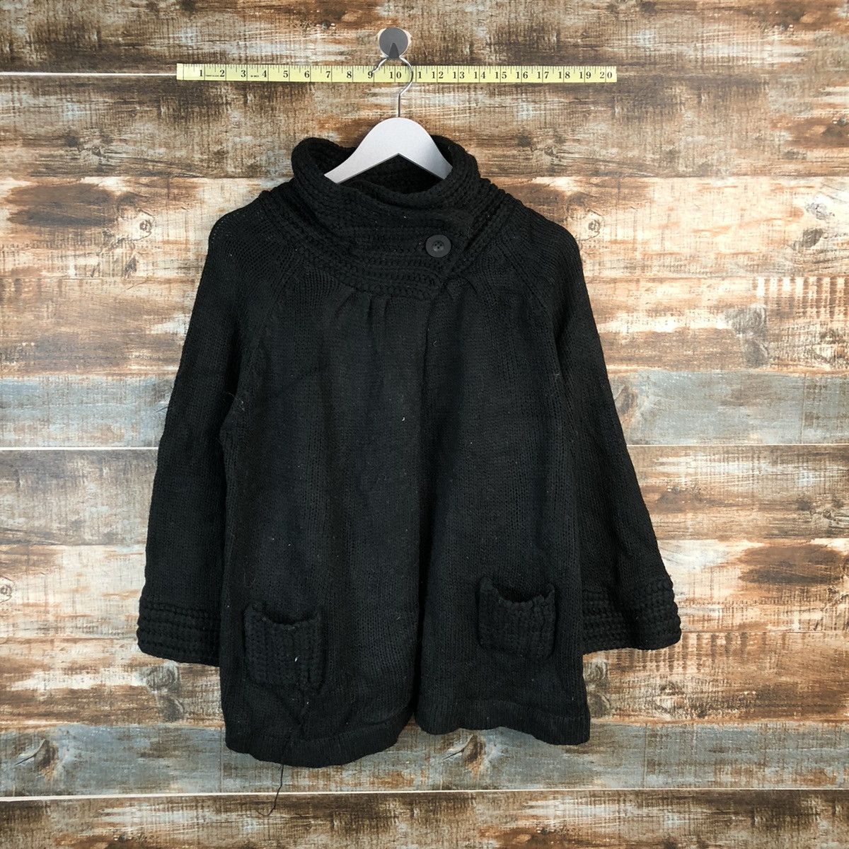 Homespun Knitwear × Japanese Brand Japanese Brand Black Cardigan Knitwear #A2207 Size S / US 4 / IT 40 - 1 Thumbnail