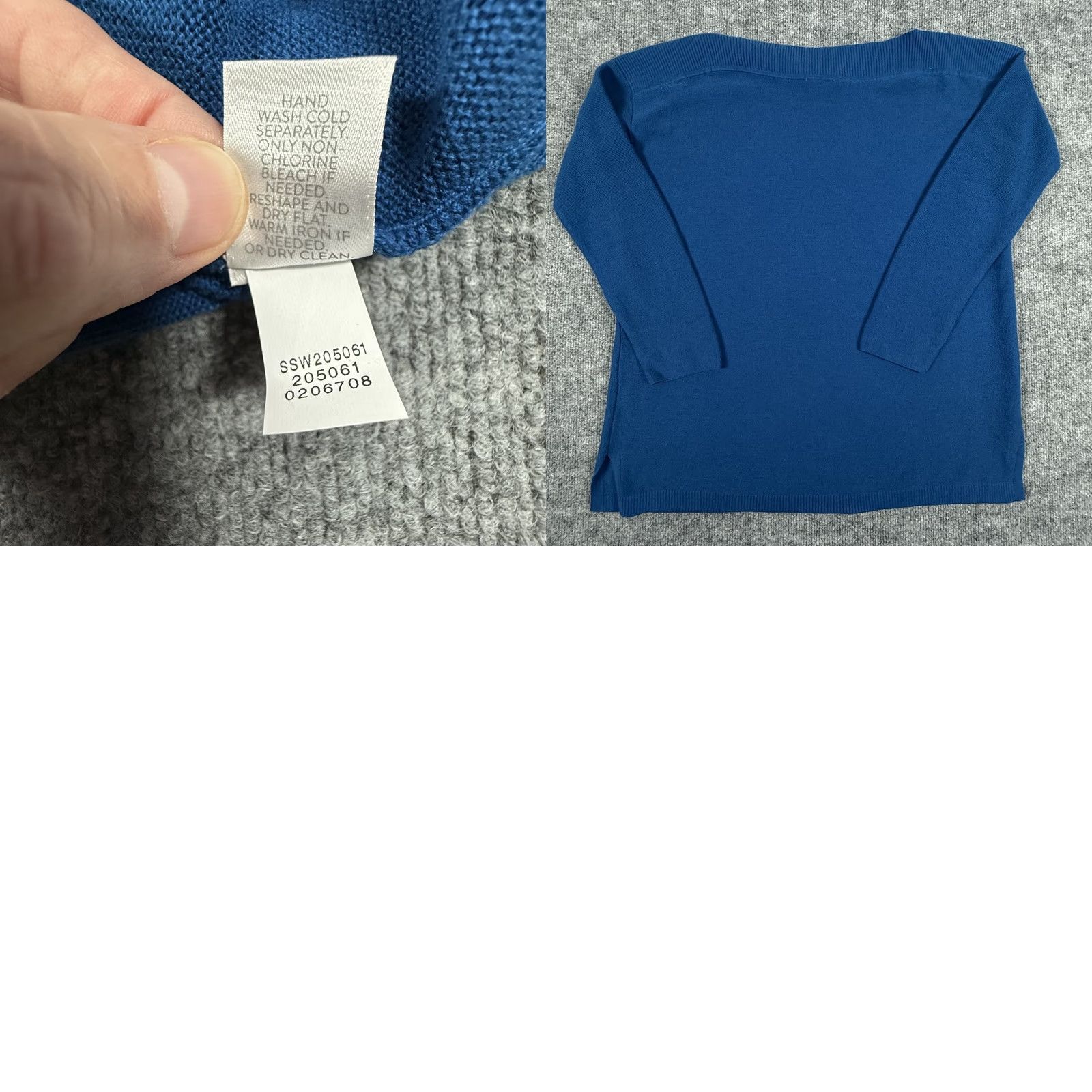 J. Jill VINTAGE? No. J. Jill Sweater Womens Small Blue Cotton Ribbed Collar Pullover Long Sleeve Top Size S / US 4 / IT 40 - 9 Thumbnail