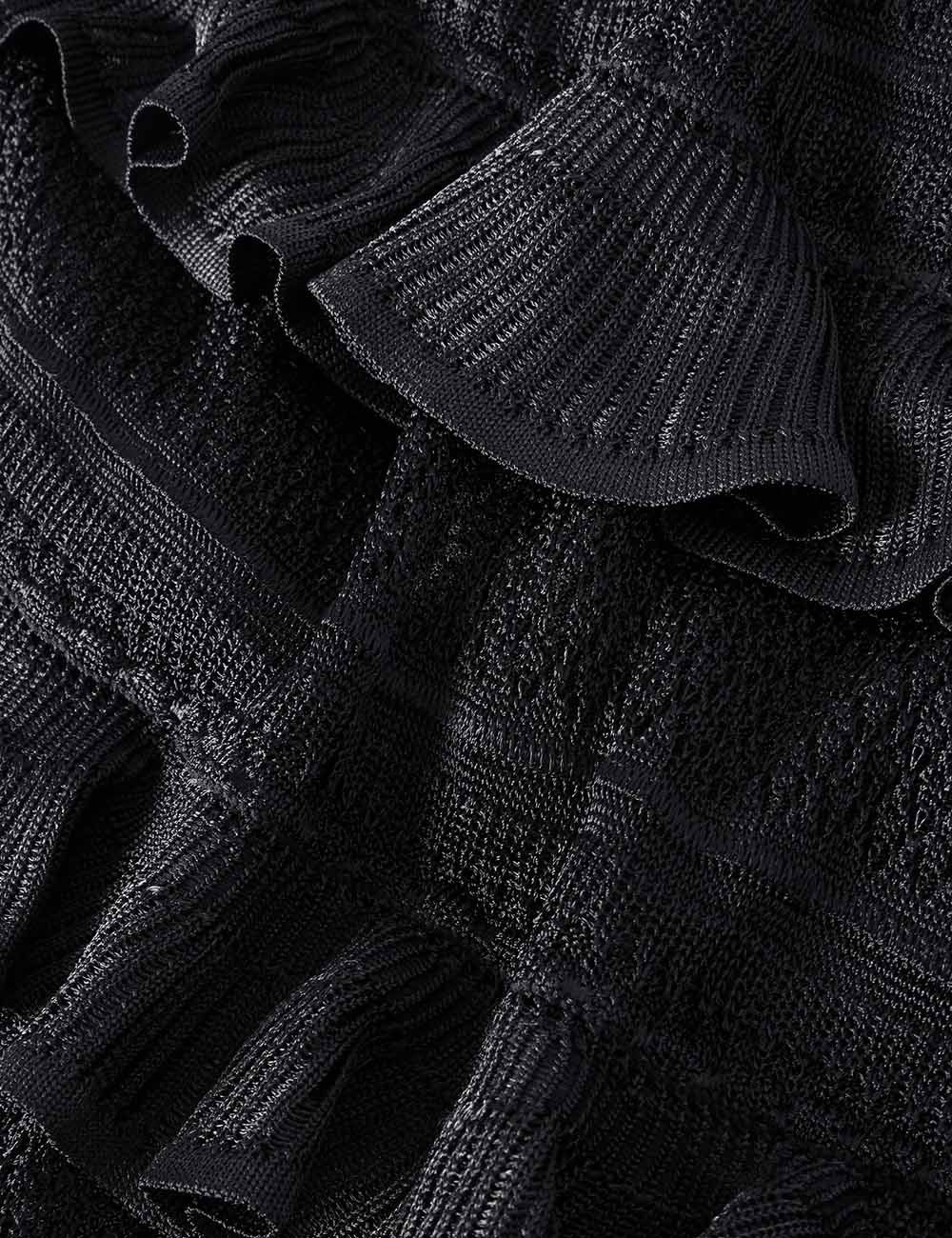 Zimmermann oc11z0526 Luna Lace Frilled Skirt in Black Size 30" / US 8 / IT 44 - 6 Thumbnail