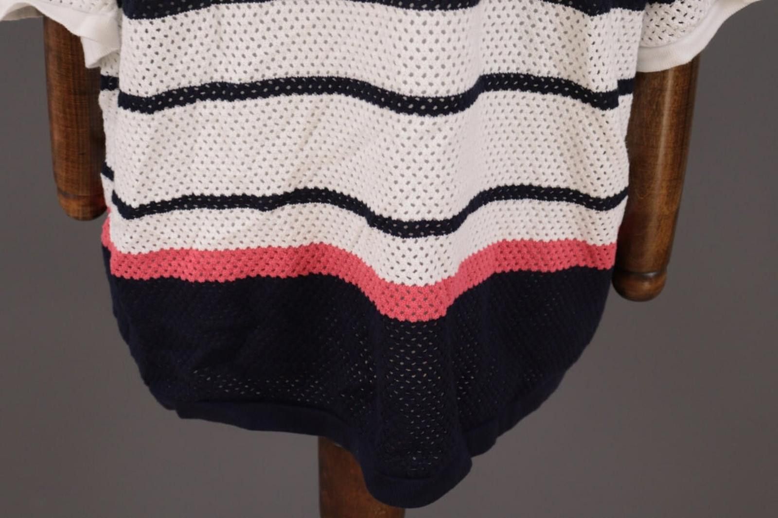 Saint James Saint James White Striped V-Neck Tunic Shirt Size US 18 LXL Size XXL / US 16-18 / IT 52-54 - 10 Thumbnail
