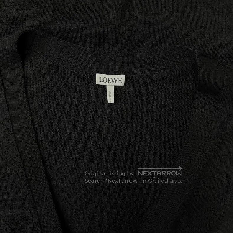 Loewe Loewe Black and Blue Embroidered Knit Wool Sweater Size US XL / EU 56 / 4 - 5 Thumbnail