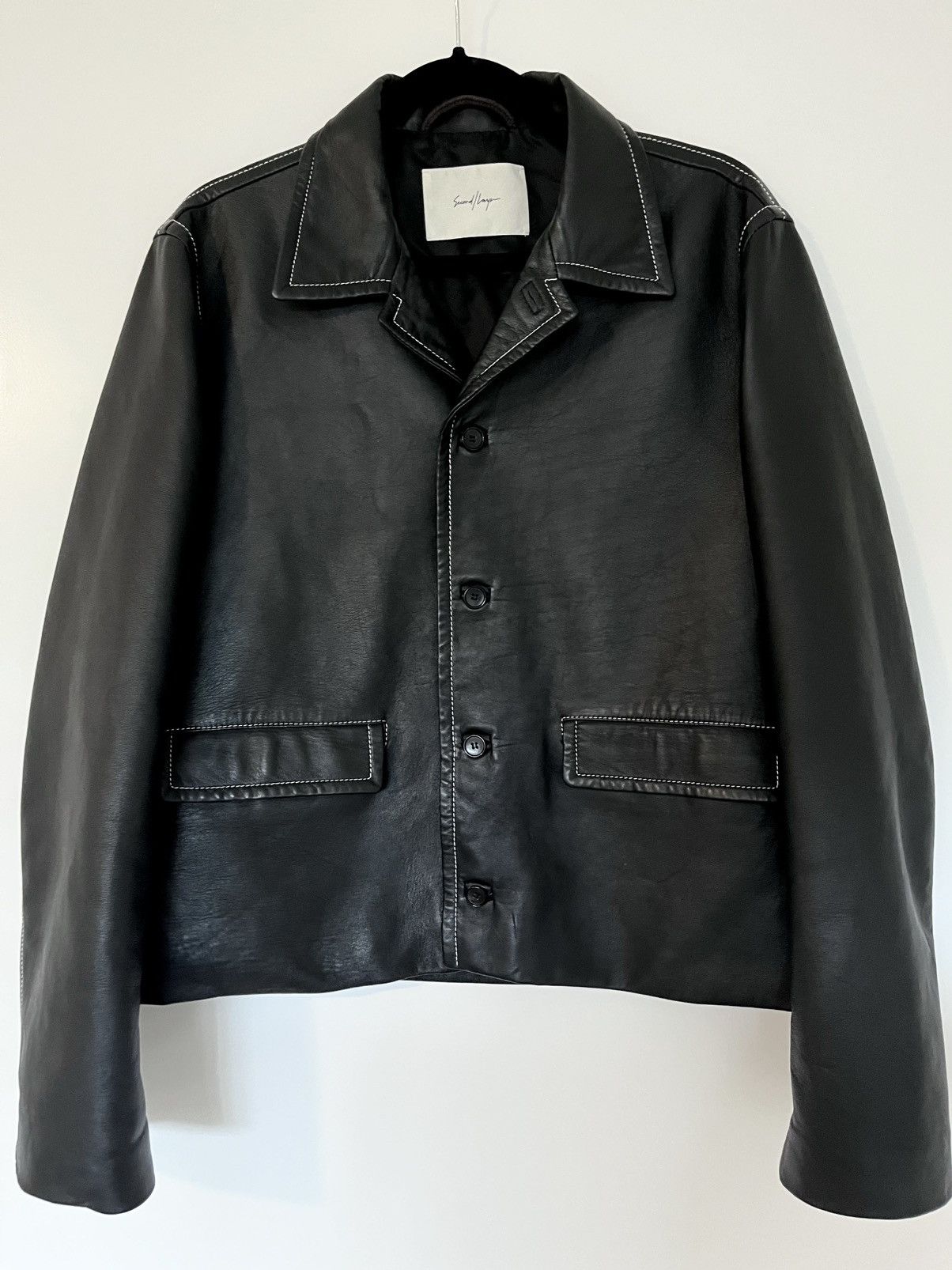 美品SECOND LAYER MAD DOG レザー ブラック46