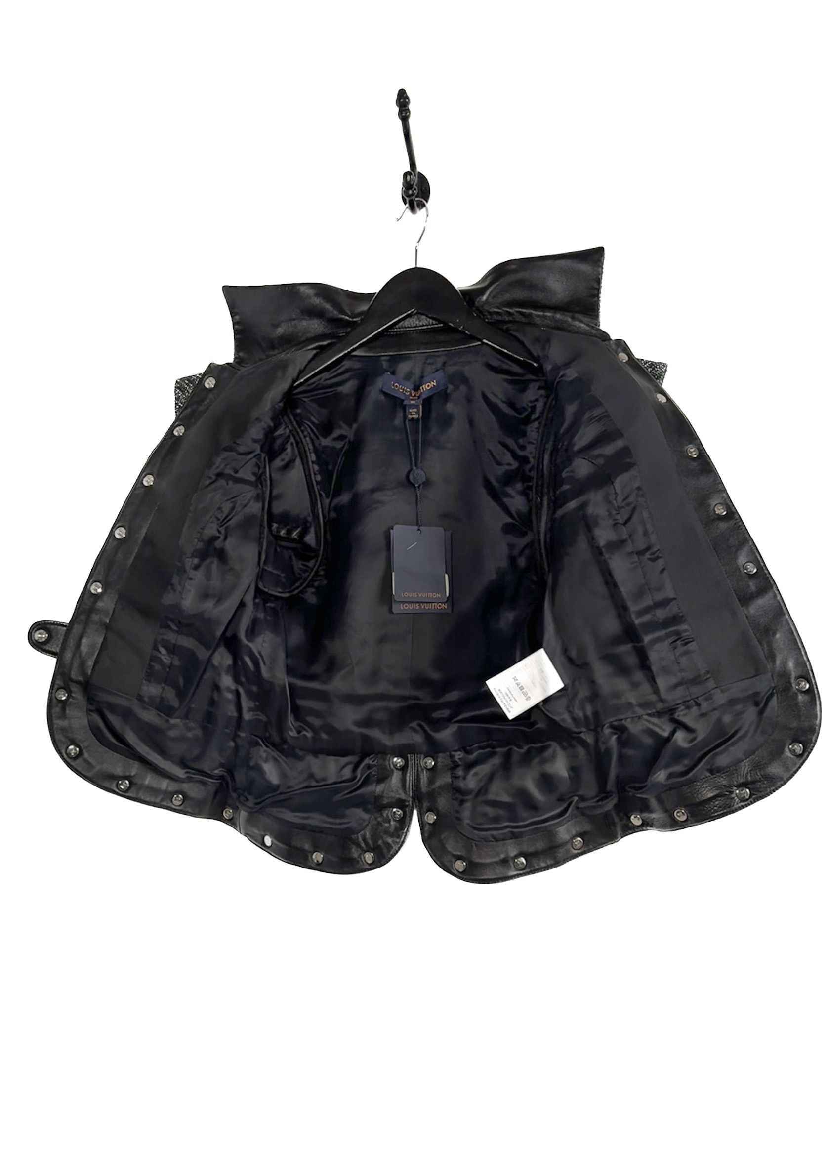 Louis Vuitton Louis Vuitton Runway 2018 Black Leather Tweed Vest Jacket Size S / US 4 / IT 40 - 7 Thumbnail