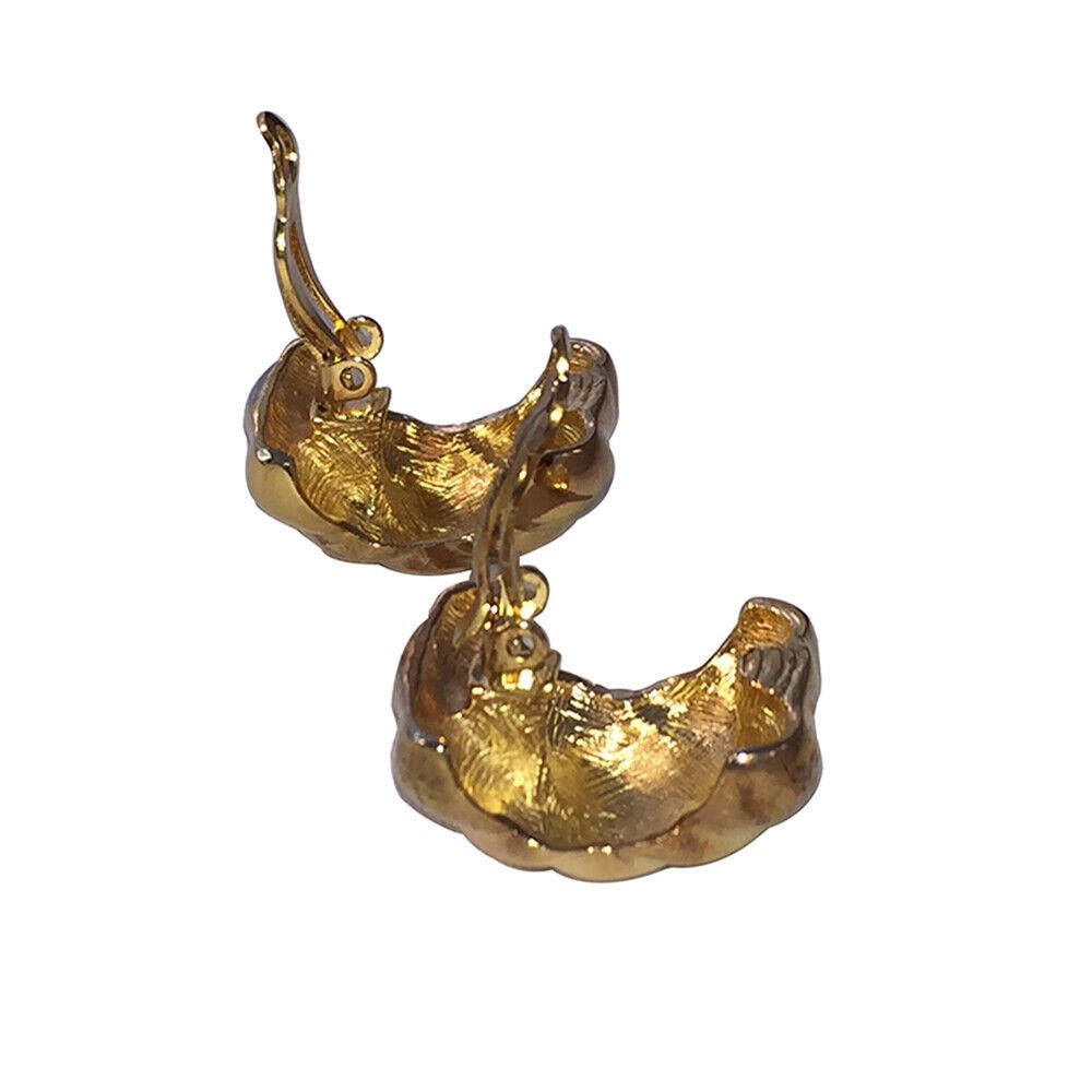 Givenchy Givenchy XOXO Gold Plated Retro Clip On Earrings Size ONE SIZE - 4 Thumbnail