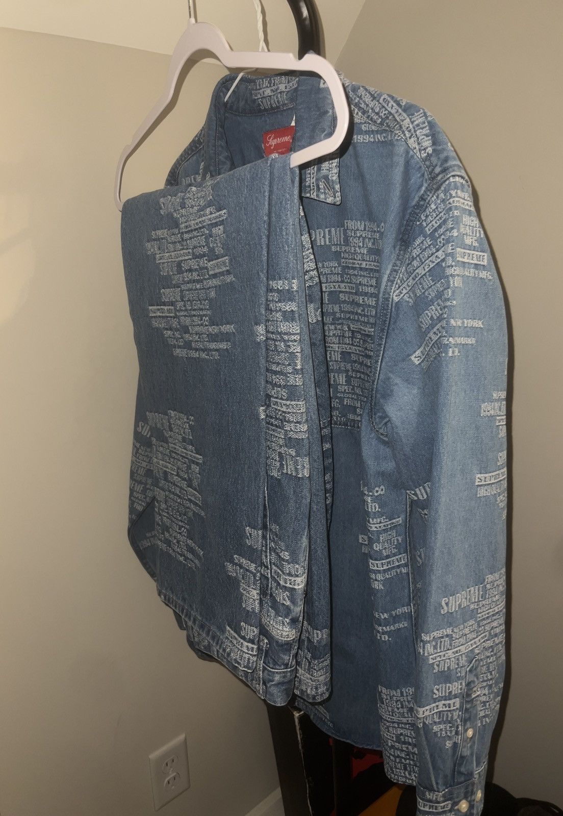 Supreme supreme trademark jacquard denim set - washed blue Size US M / EU 48-50 / 2 - 1 Thumbnail