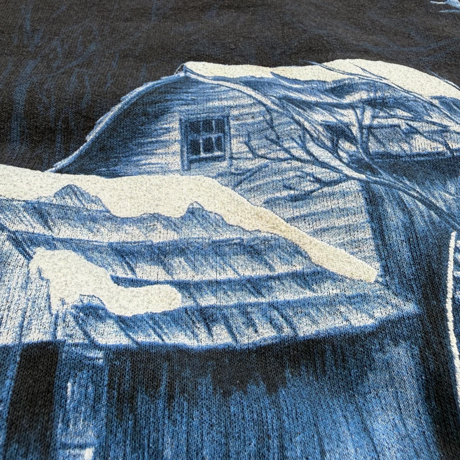 Basic Editions Vintage Winter Watermill Landscape Crewneck Sweatshirt L Size US L / EU 52-54 / 3 - 6 Thumbnail