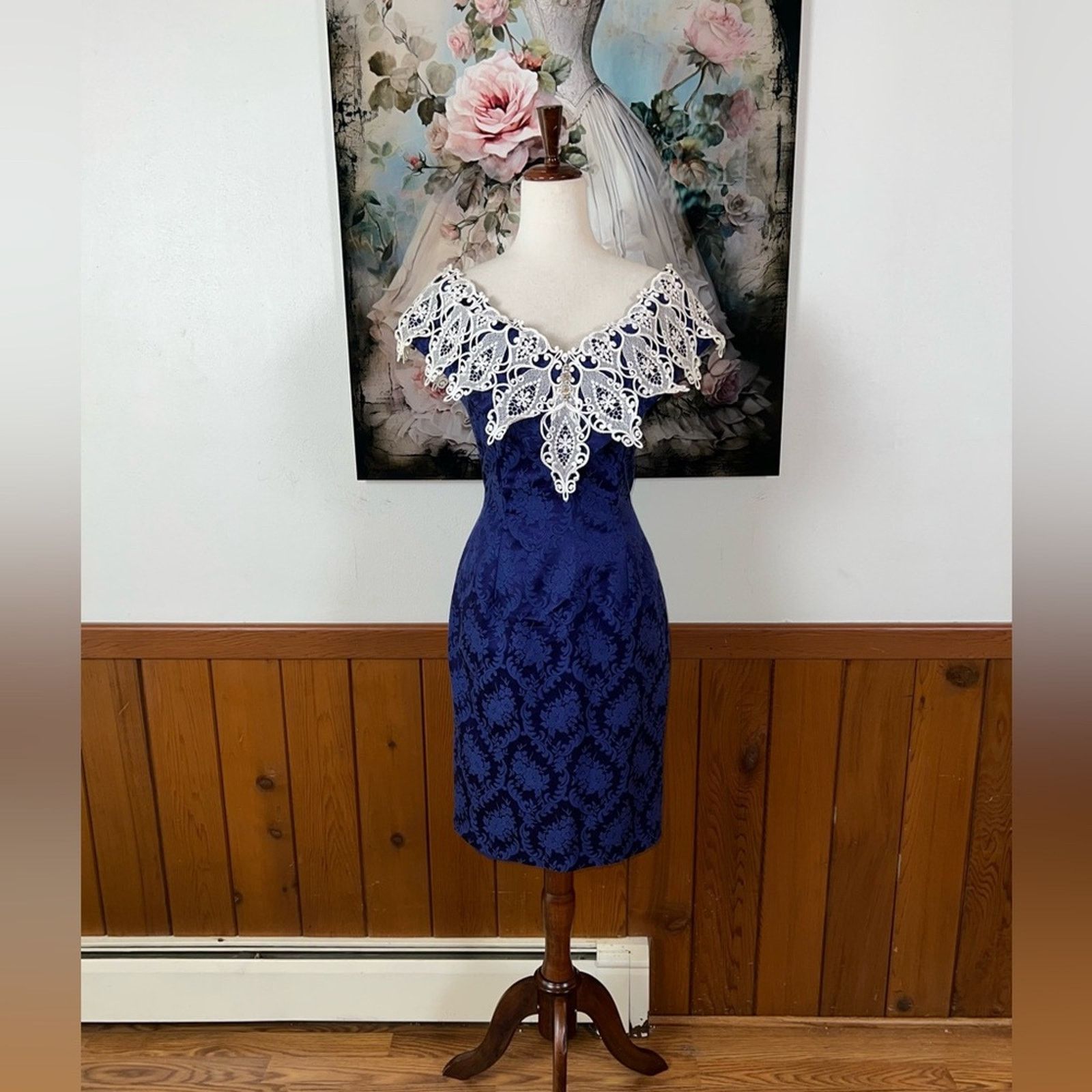 Other Gorgeous Vintage 90s Scott McClintock Brocade Cocktail Dress Size M / US 6-8 / IT 42-44 - 2 Thumbnail