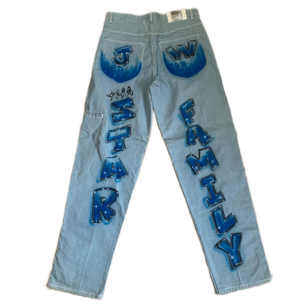 Marithe + Francois Girbaud “Chip Star” Girbaud Airbrush Jeans Size US 34 / EU 50 - 2 Thumbnail