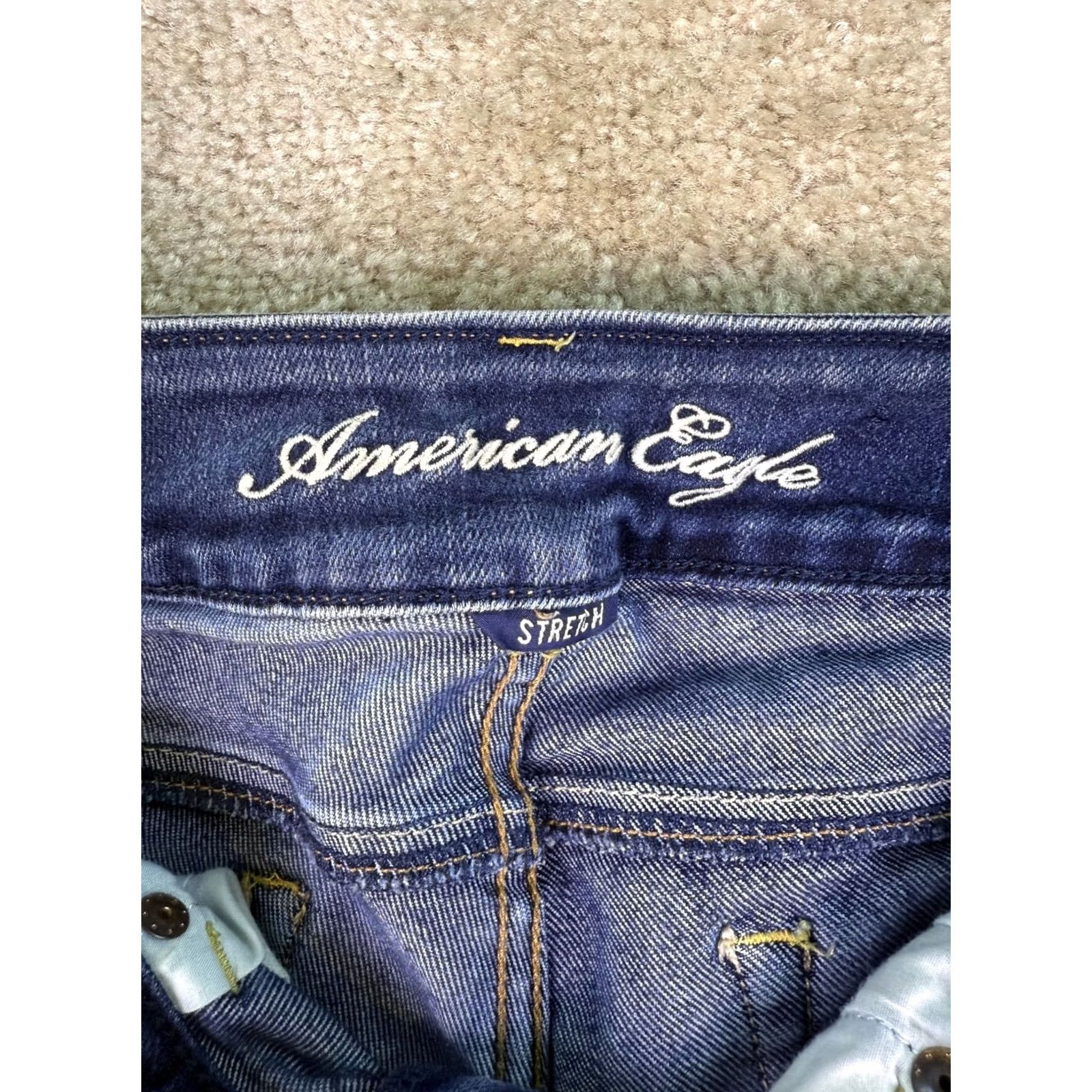 American Eagle Outfitters American Eagle Womens Jeans Artist Crop Blue 2 Stretch Dark Wash C928 Size 26" / US 2 / IT 38 - 7 Thumbnail