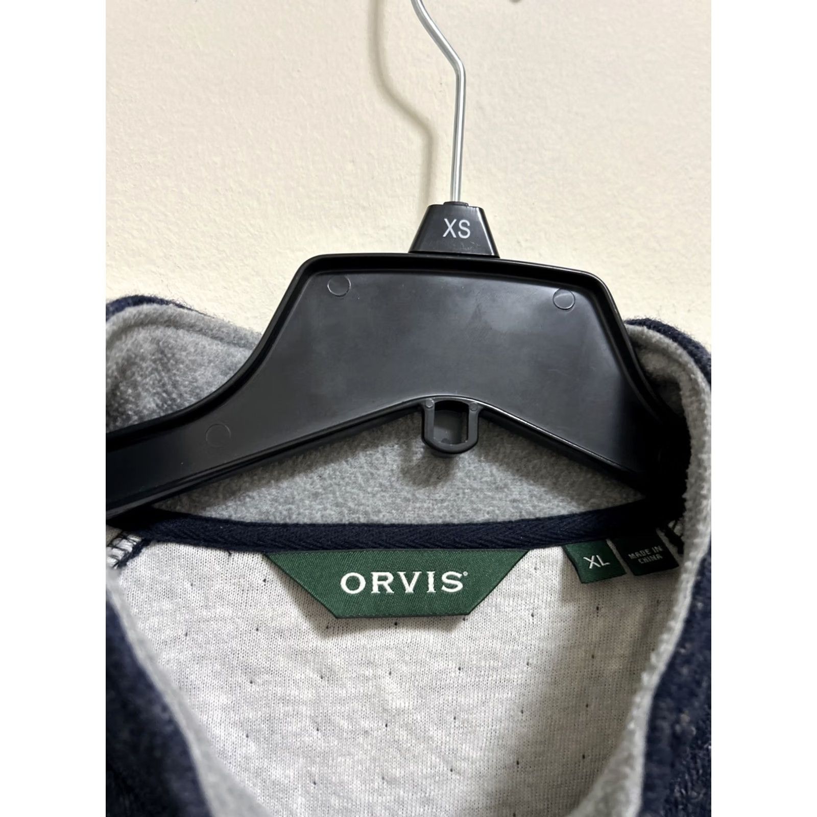 Orvis Orvis Sweater Mens XL Blue Full Zip Pockets Collared Knit Wool Linen Outerwear Walking Outdoor Bag Pockets YKK Regular Modern 100% Polyester Size US XL / EU 56 / 4 - 4 Thumbnail