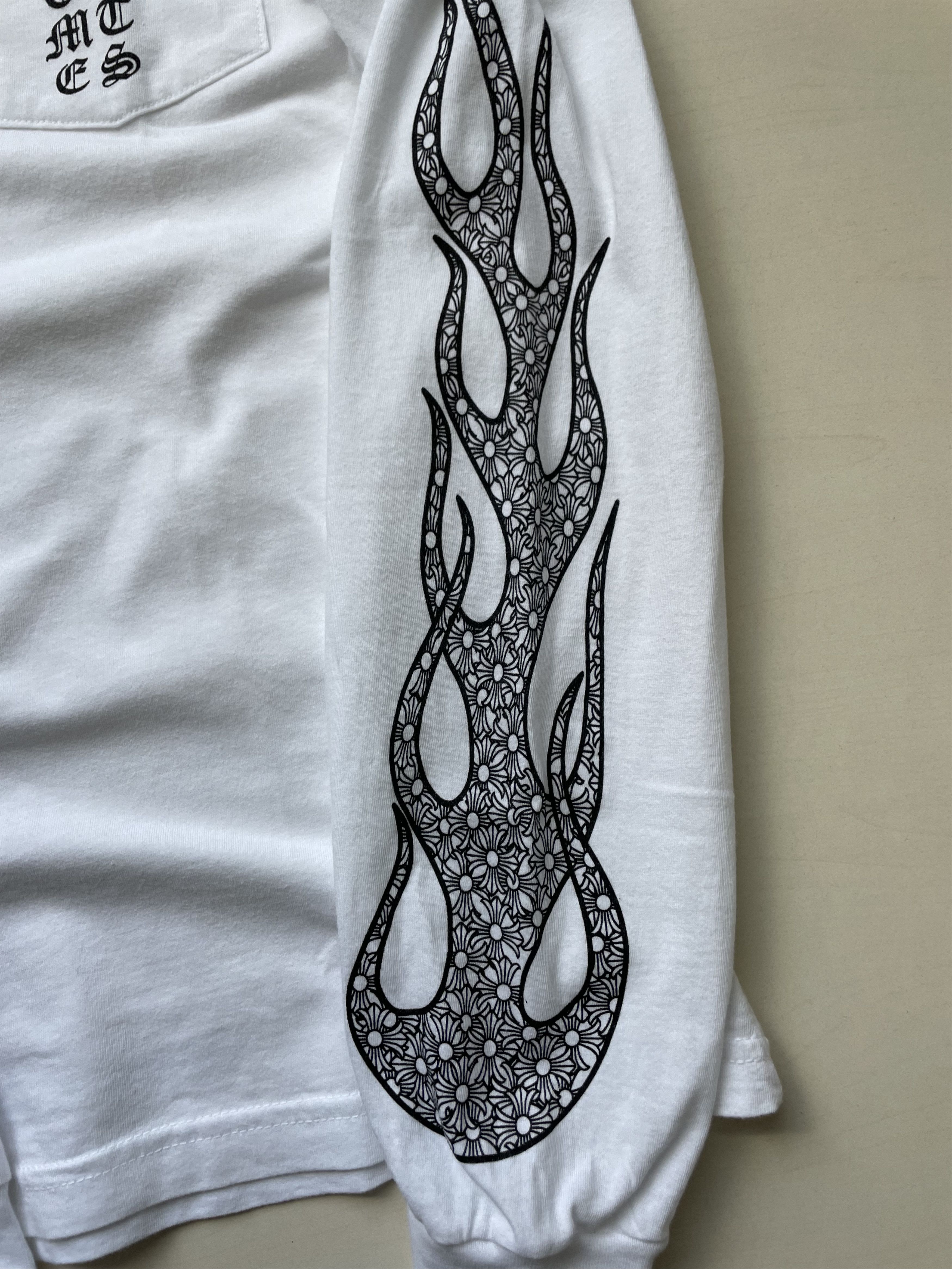 Chrome Hearts Chrome Hearts Flame Sleeve Long Sleeve Tee Size S / US 4 / IT 40 - 5 Thumbnail