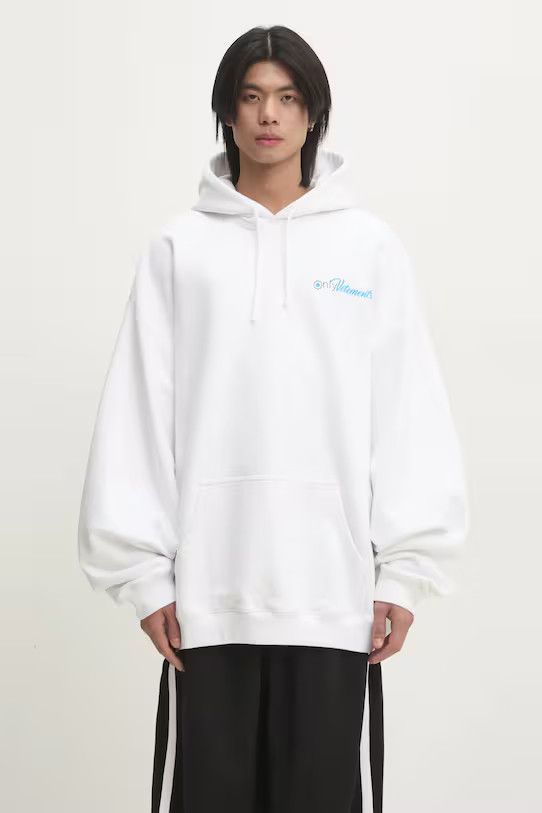 Vetements o1h1sh10525 Oversized Hoodie in White Size US M / EU 48-50 / 2 - 1 Thumbnail