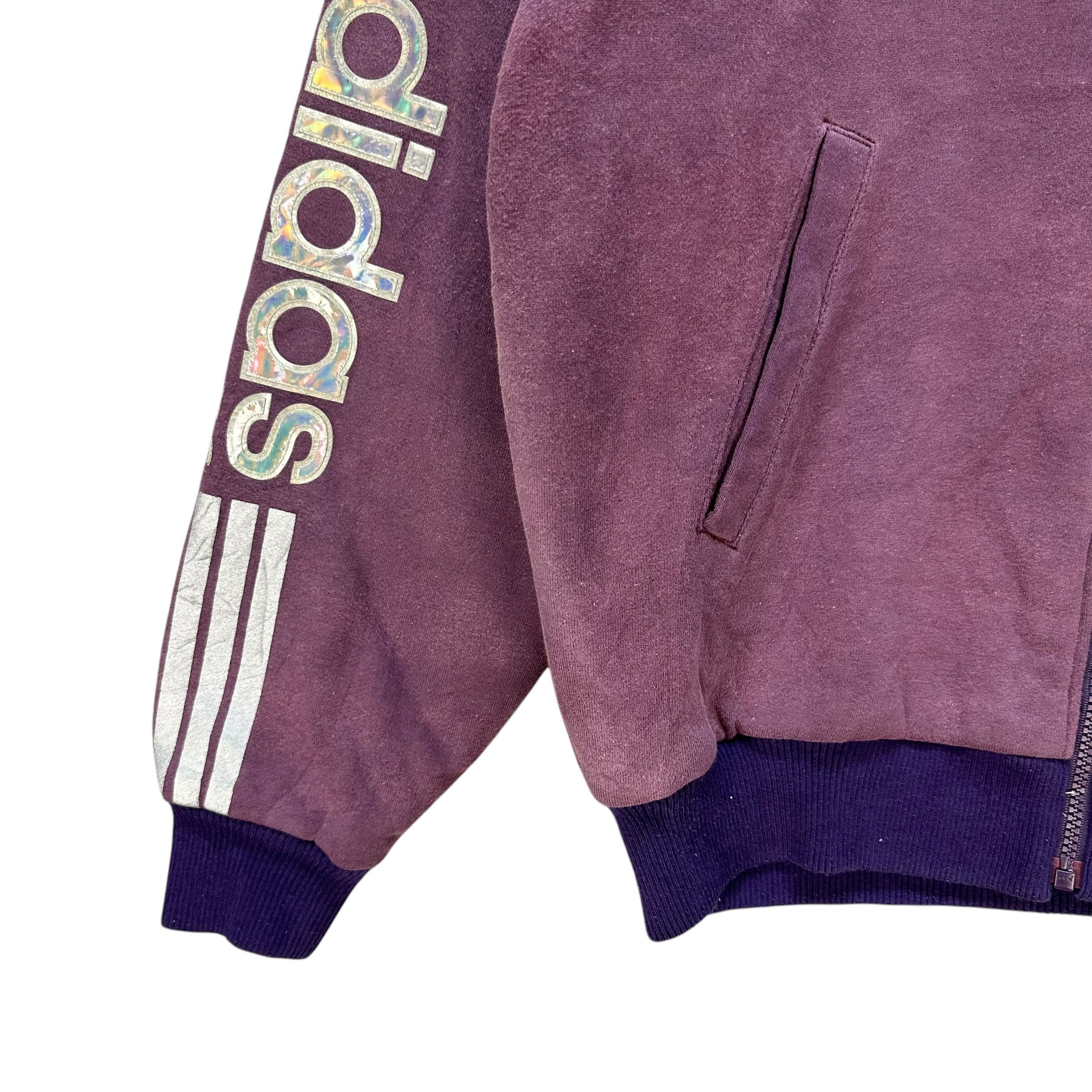 Adidas Vintage 90's ADIDAS Trefoil Big Logo Bomber Jacket #A79-1905 Size US L / EU 52-54 / 3 - 5 Thumbnail