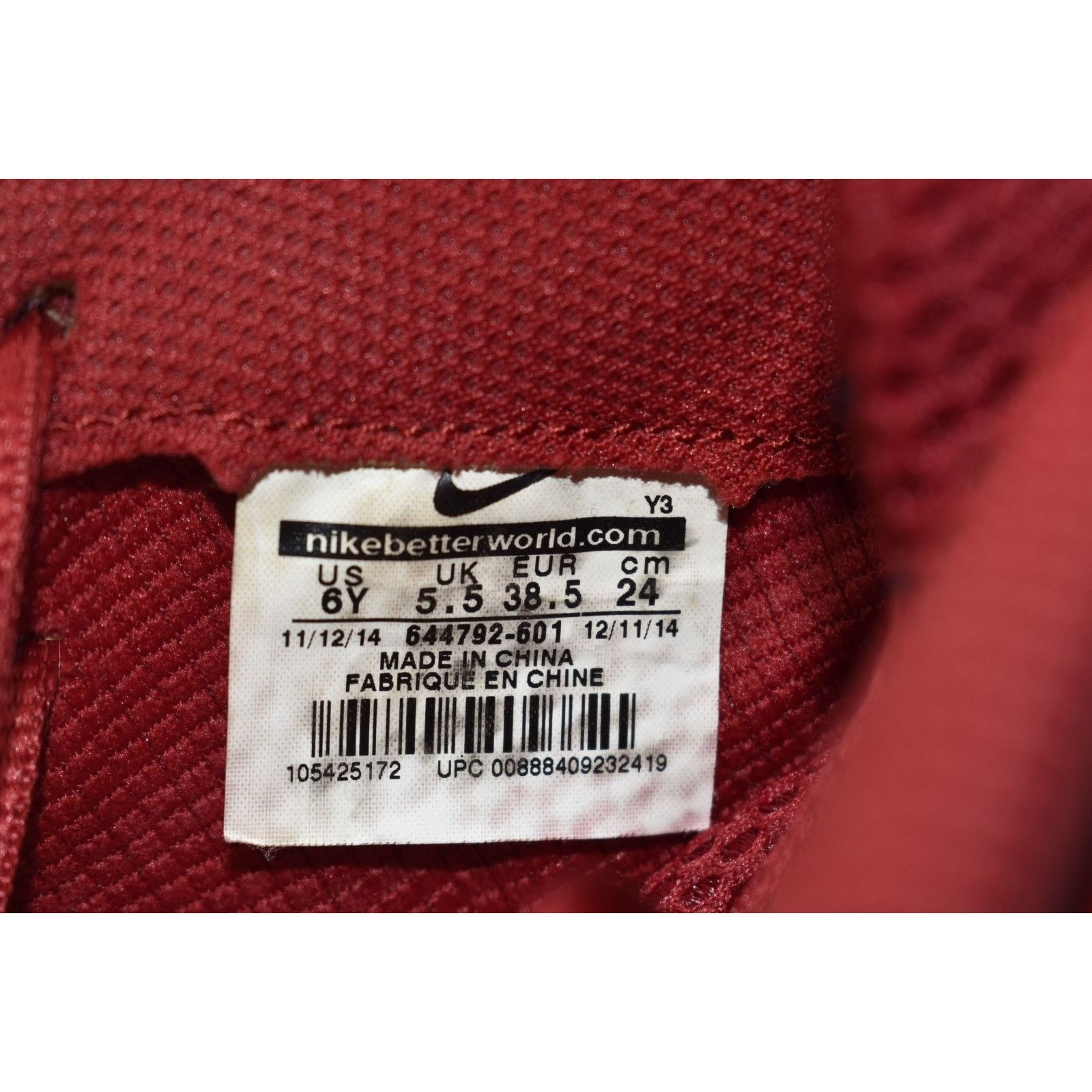 Nike NIKE Little Posite Pro GS Red/Black Shoes 644792-601 Size 6Y Size US 6 / EU 39 - 10 Thumbnail