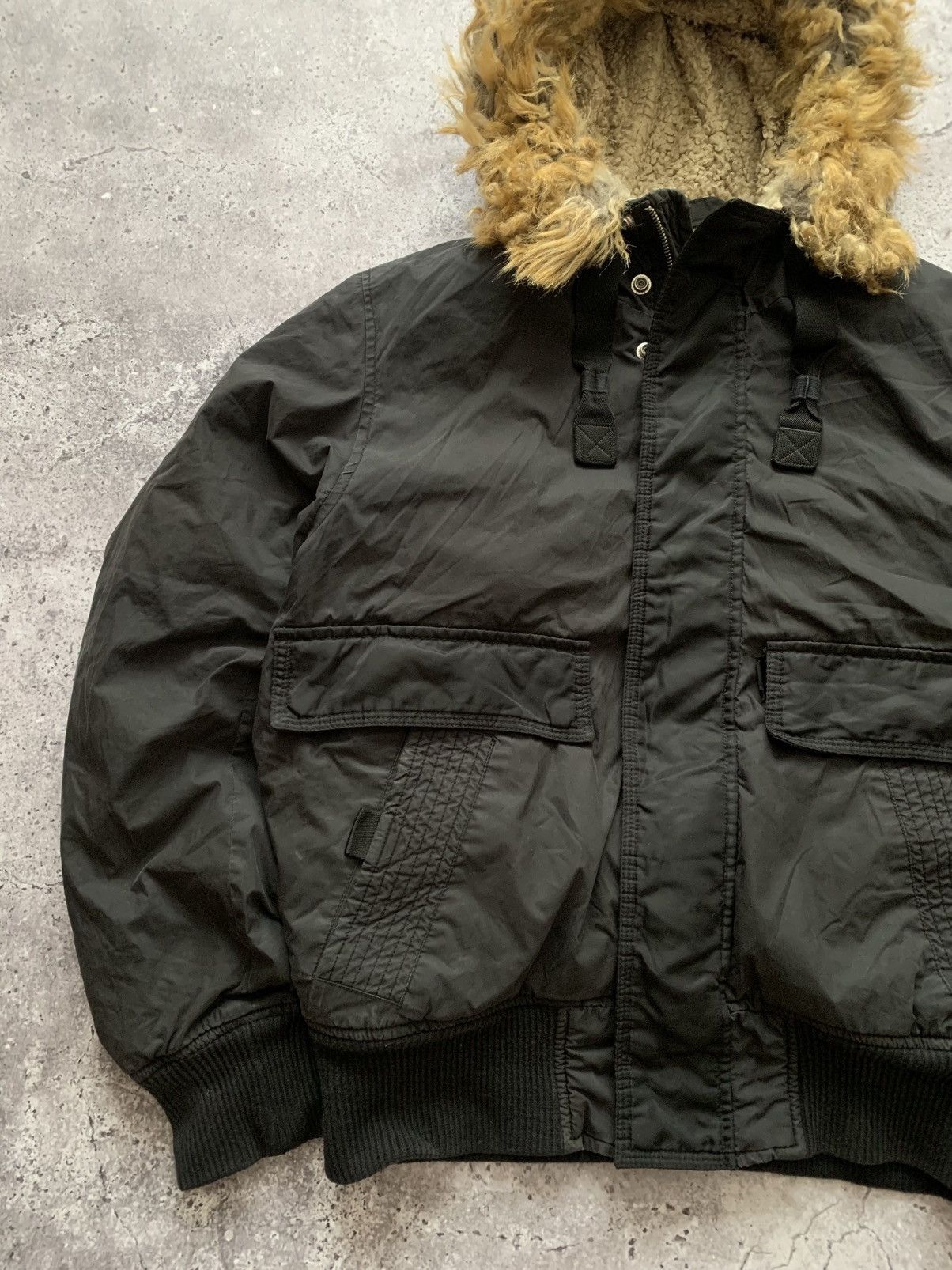 Diesel 🔥 CRAZY DIESEL Y2K OPIUM ALASKA MOHAIR BOMBER JACKET Size US M / EU 48-50 / 2 - 4 Thumbnail