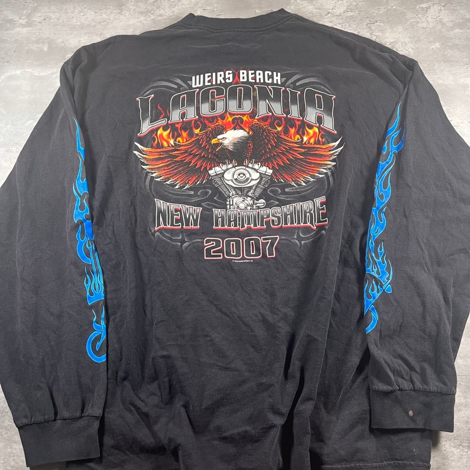 Harley Davidson Vintage biker, long sleeve Size US XL / EU 56 / 4 - 2 Thumbnail
