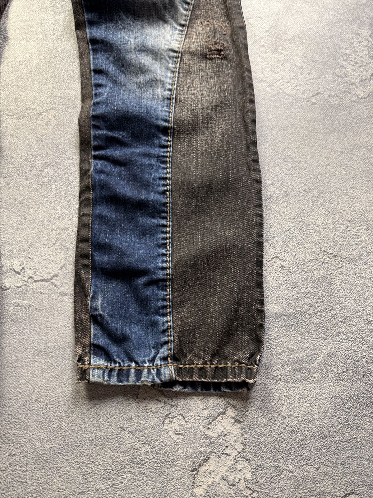 If Six Was Nine Y2K LGB Undercover Style Patchwork Denim Jeans Size US 32 / EU 48 - 6 Thumbnail