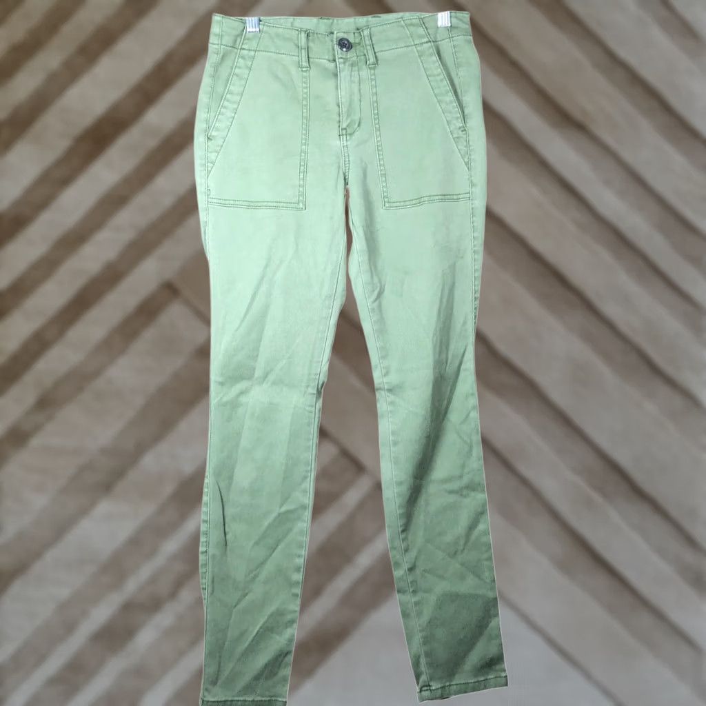 Vintage CAbi Womens Pants Green Mid Rise Quest Skinny Cords Stretch 6 Jeans Womens Size 28" / US 6 / IT 42 - 1 Thumbnail