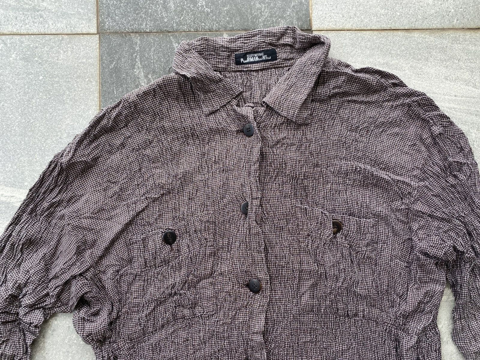 Issey Miyake Issey Miyake Permante Vintage 80's Silk Flannel Shirt Size M / US 6-8 / IT 42-44 - 3 Thumbnail