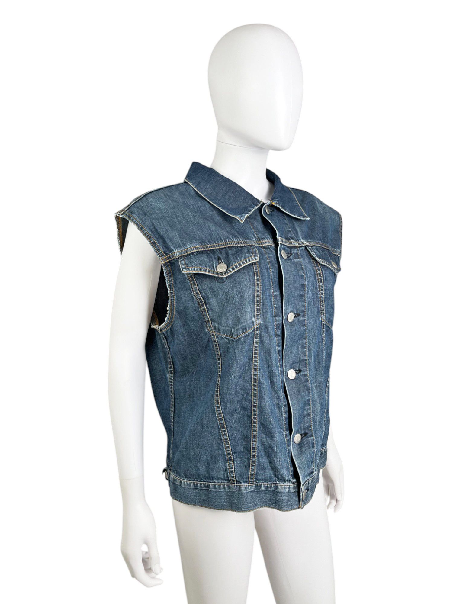 Helmut Lang Denim Blue Gilet Size US L / EU 52-54 / 3 - 2 Thumbnail