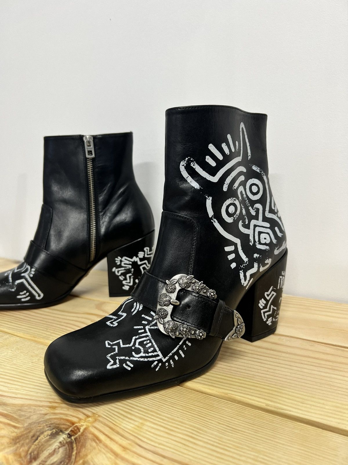 Coach × Keith Haring Coach X Keith Haring Western Moto Booties Size US 9.5 / IT 39.5 - 2 Thumbnail