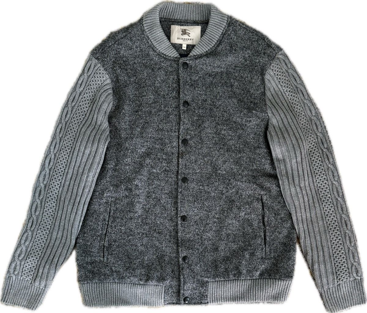 Burberry Prorsum Burberry Brit Cable Knit Jacket Varsity Style Jacket Size US XL / EU 56 / 4 - 1 Thumbnail