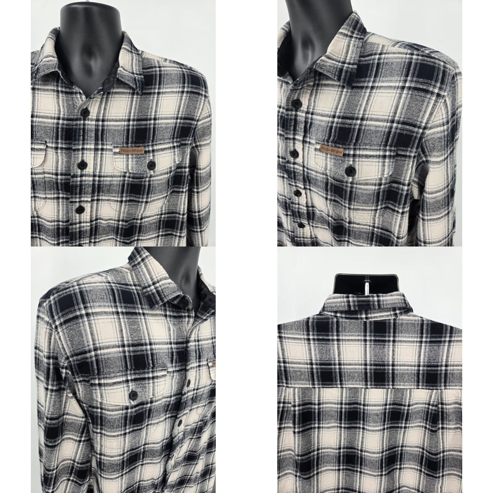 Vintage Field & Stream Flannel Shirt Large Black Plaid Outdoor Fishing Casual Men Shirt L Black Plaid Outdoor Fishing Casual Men Size US L / EU 52-54 / 3 - 9 Thumbnail