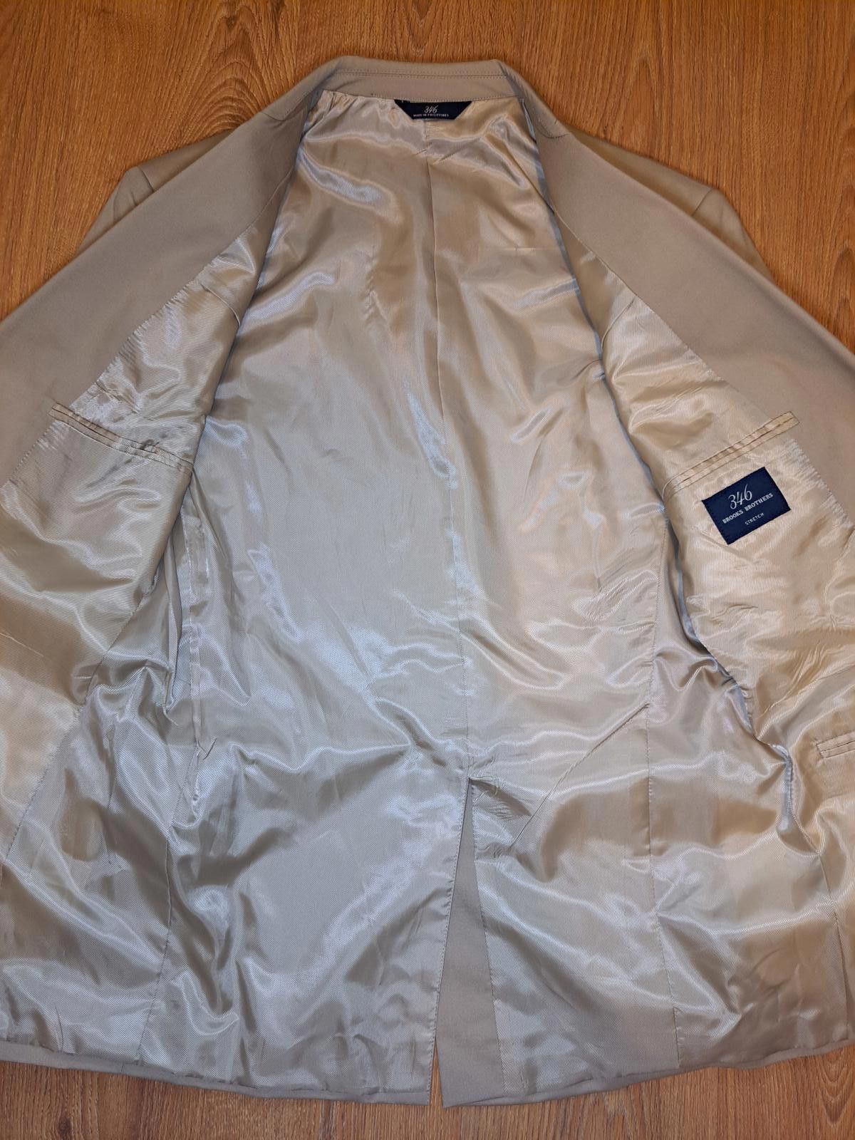 Brooks Brothers VINTAGE Brooks Brothers Sport Coat Mens 41R Beige Cotton Size 42R - 11 Thumbnail