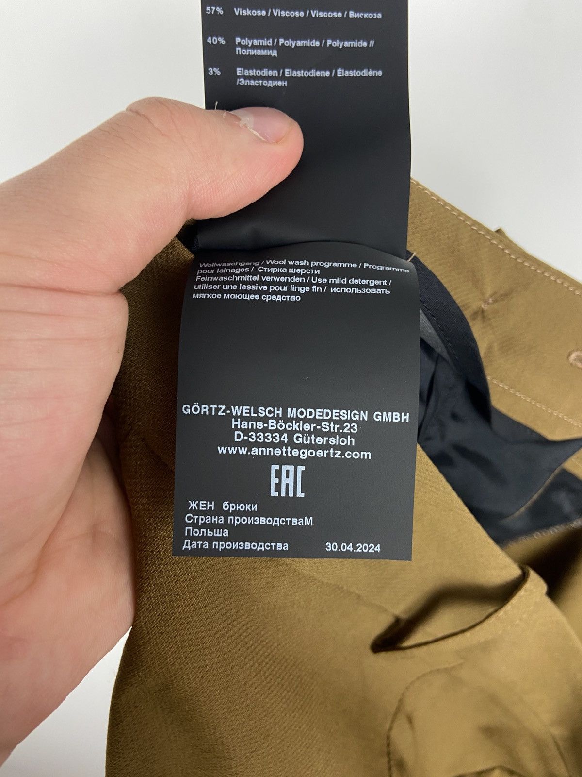 Annette Gortz ANNETTE GORTZ STRAIGHT TABAK PANTS ELISE WITH LOW POCKETS Size 26" / US 2 / IT 38 - 20 Thumbnail