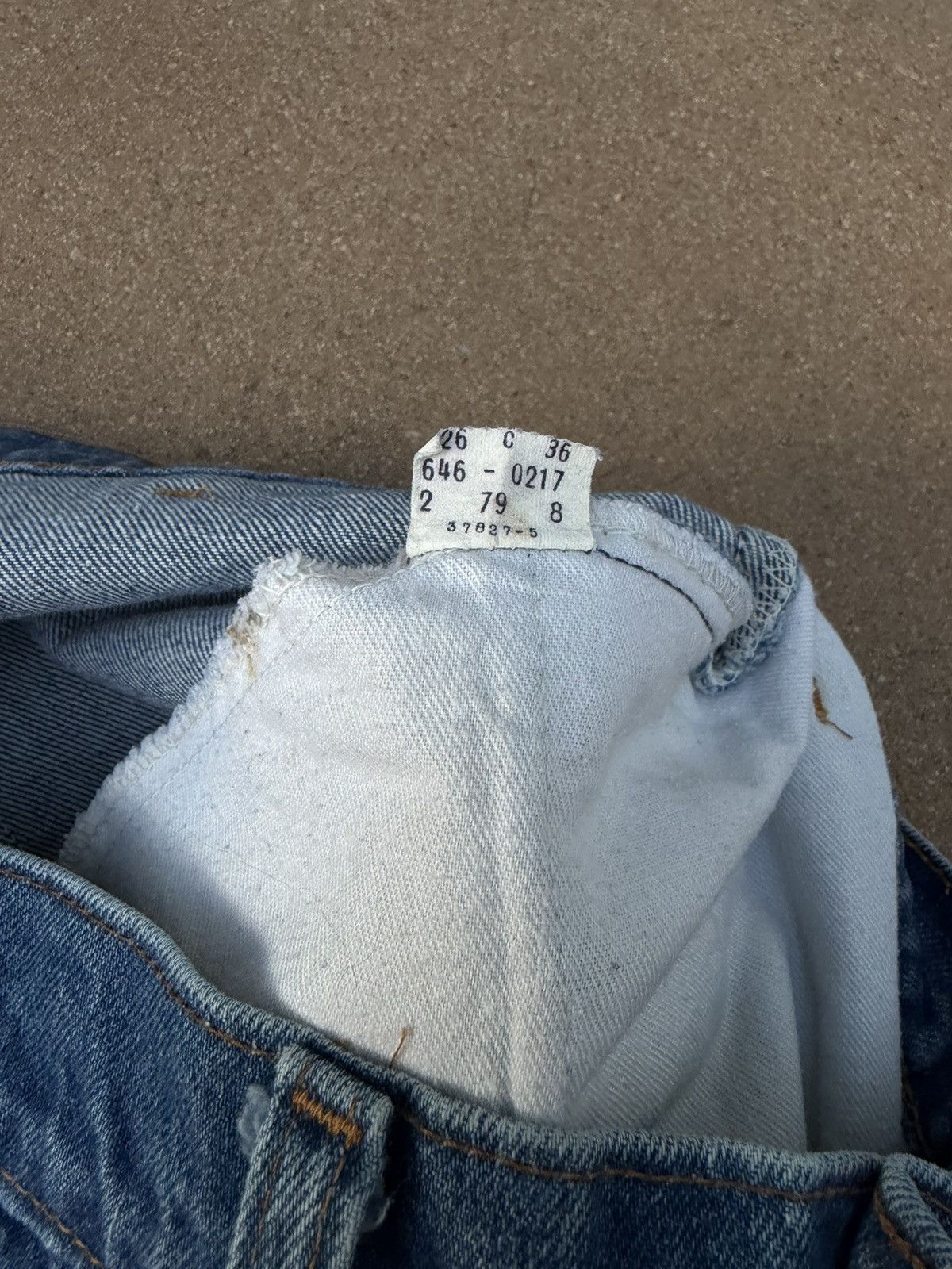 Levi's Vtg 70’s Levi’s 646 Orange Tab Bellbottom Flare Jeans 33x28 Size US 33 - 6 Thumbnail