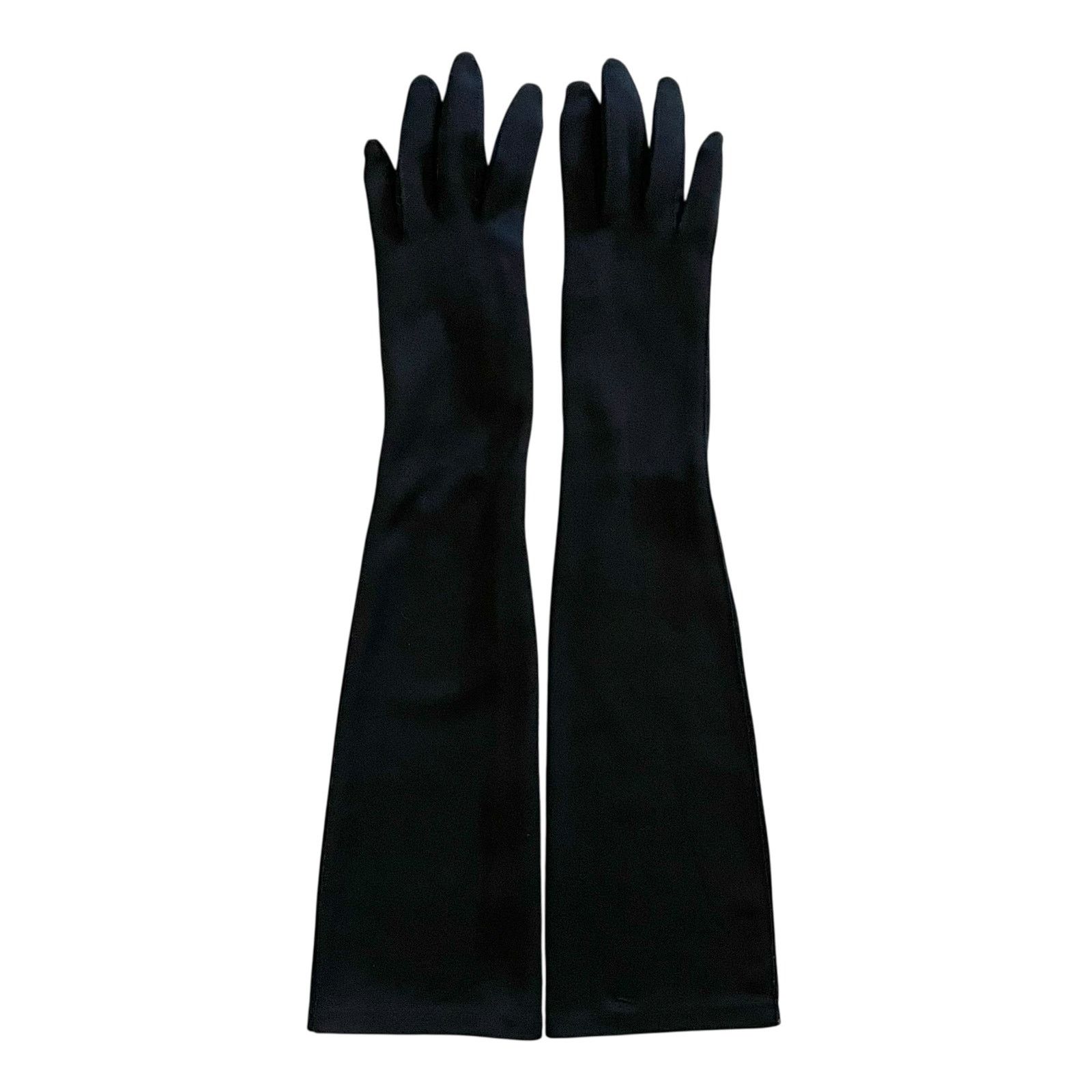Vintage Vintage Fownes Embraceable Black Long Formal Gloves 19" S/M Size ONE SIZE - 3 Thumbnail