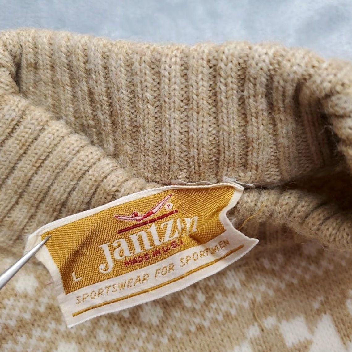 Jantzen VINTAGE Jantzen Sweater Mens Large Knit Snowflake Nordic Pullover USA 80s Size US L / EU 52-54 / 3 - 3 Thumbnail