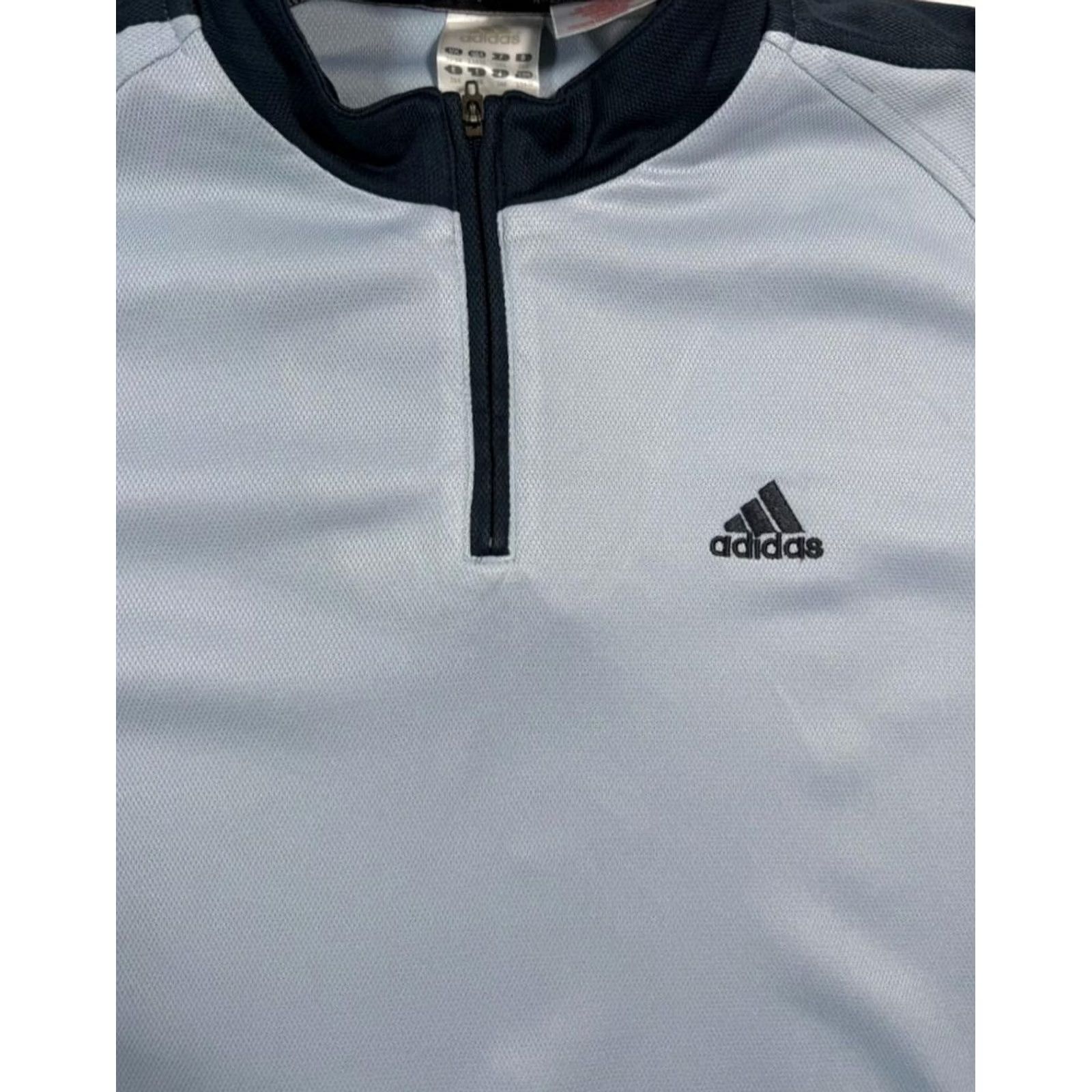 Adidas Adidas Roland Garros Men’s Light Blue 1/4 Zip Tennis Shirt M Size US M / EU 48-50 / 2 - 4 Thumbnail