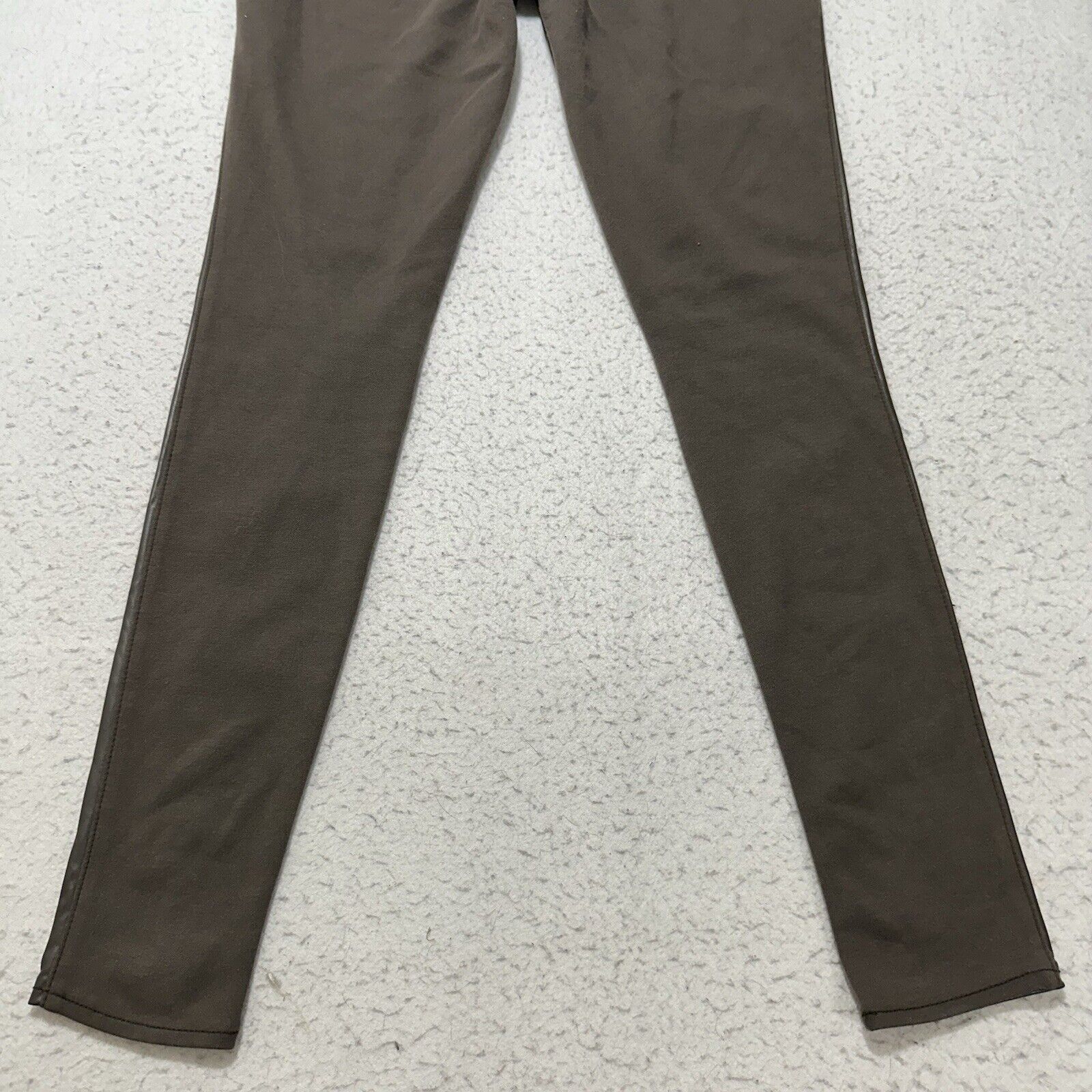 Hollister Hollister 9 Regular Faux Leather Front Skinny Pants Brown Size 32" / US 10 / IT 46 - 8 Thumbnail