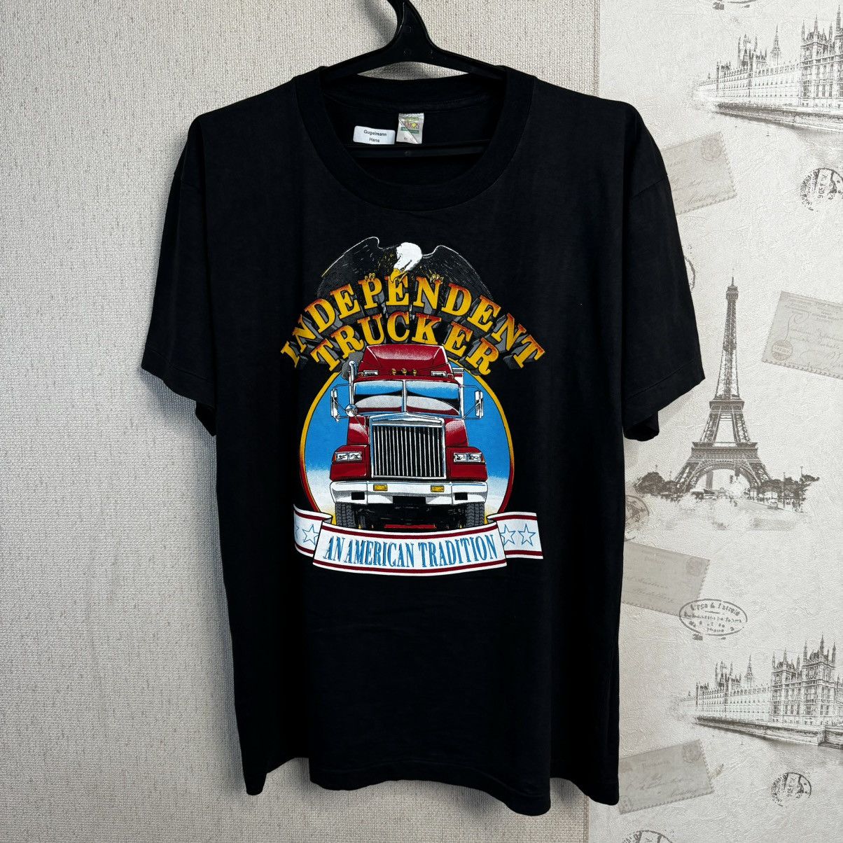 Harley Davidson × Vintage Vintage Independent Trucker T shirt Eagle USA 3D Emblem XL Size US XL / EU 56 / 4 - 6 Thumbnail