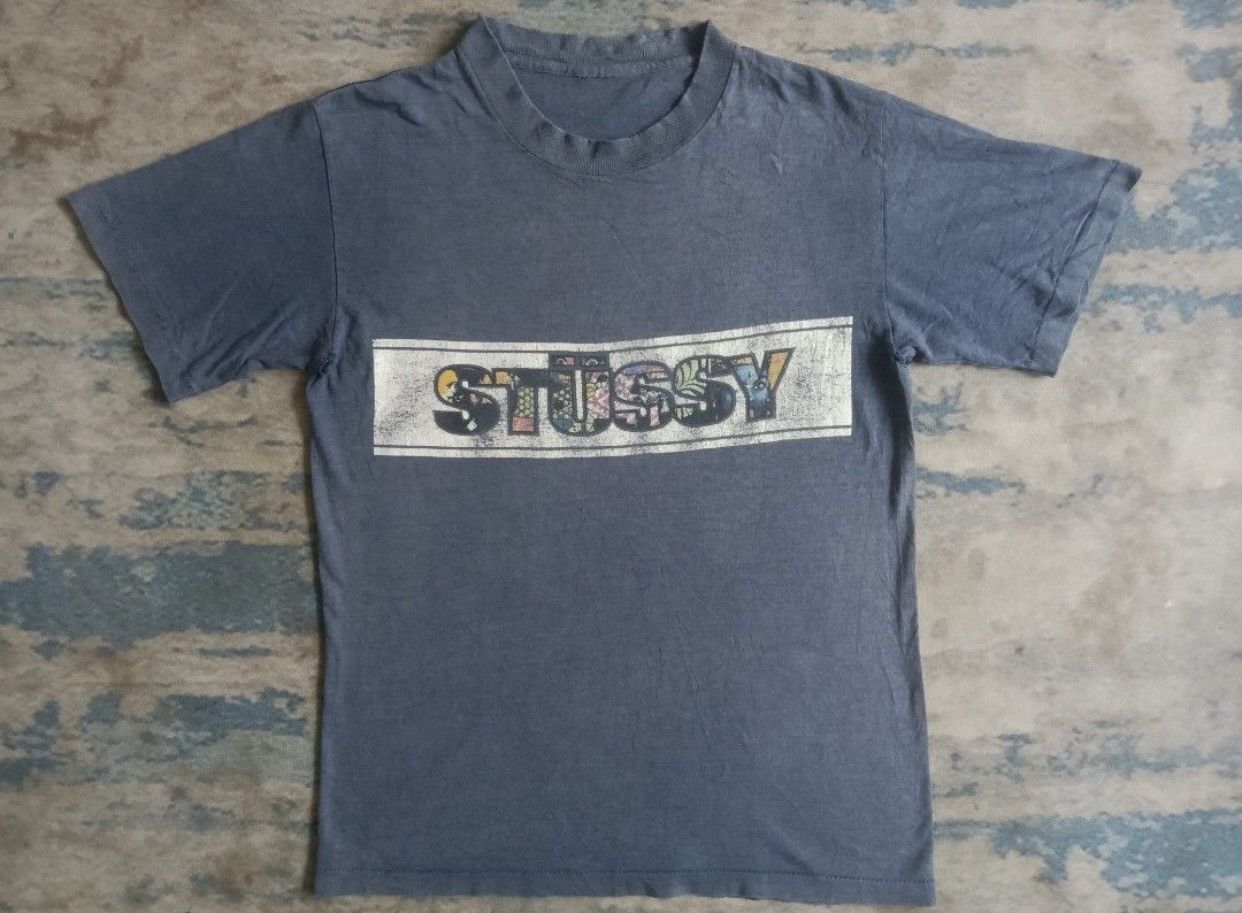 Hook-Ups × Powell Peralta × Stussy FIRE VINTAGE 90s STUSSY BOX LOGO SPELL OUT SUN FADED Size US M / EU 48-50 / 2 - 1 Thumbnail