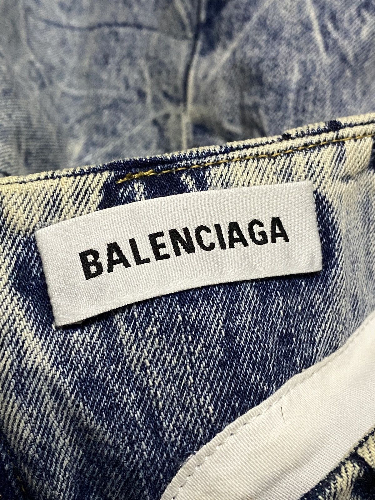 Balenciaga Deadstock- Balenciaga - Frayed Denim Skirt Size 24" / US 00 / IT 34 - 9 Thumbnail