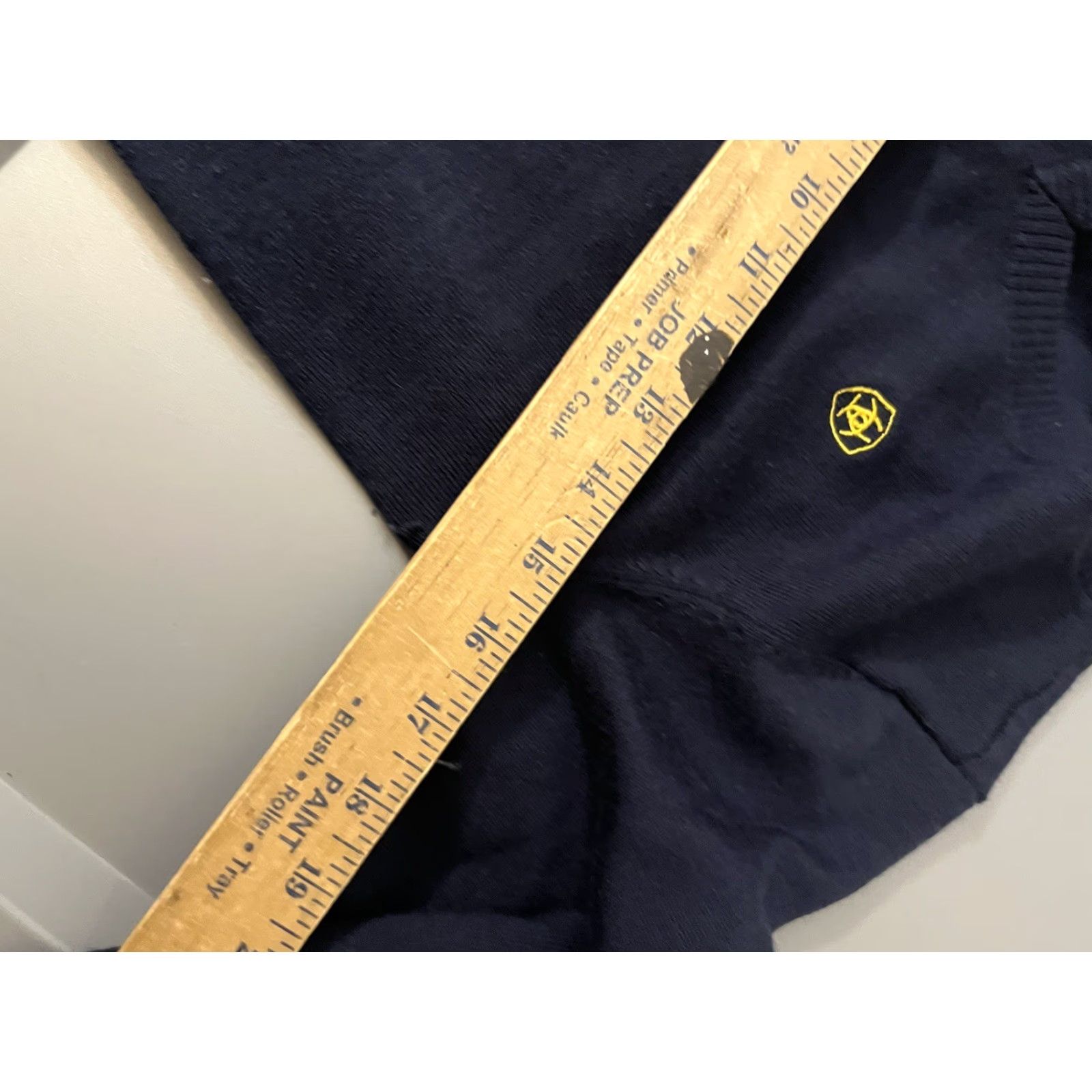 Ariat Ariat Sweater Pullover Womens Navy Merino Wool Blend Knit Elbow Patch V-Neck M Size M / US 6-8 / IT 42-44 - 6 Thumbnail