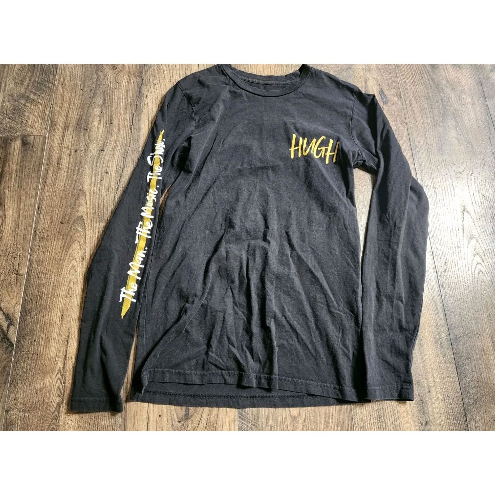 Jackman Mens Hugh Jackman 2019 World Tour Long Sleeve T-Shirt Black Double Sided Crew Neck Shirt Men XS-XL Size US S / EU 44-46 / 1 - 4 Thumbnail