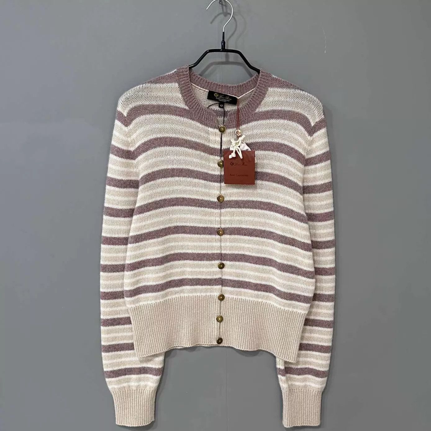 Loro Piana Loro Piana 25 new striped baby cashmere cardigan size 42 Size M / US 6-8 / IT 42-44 - 2 Thumbnail